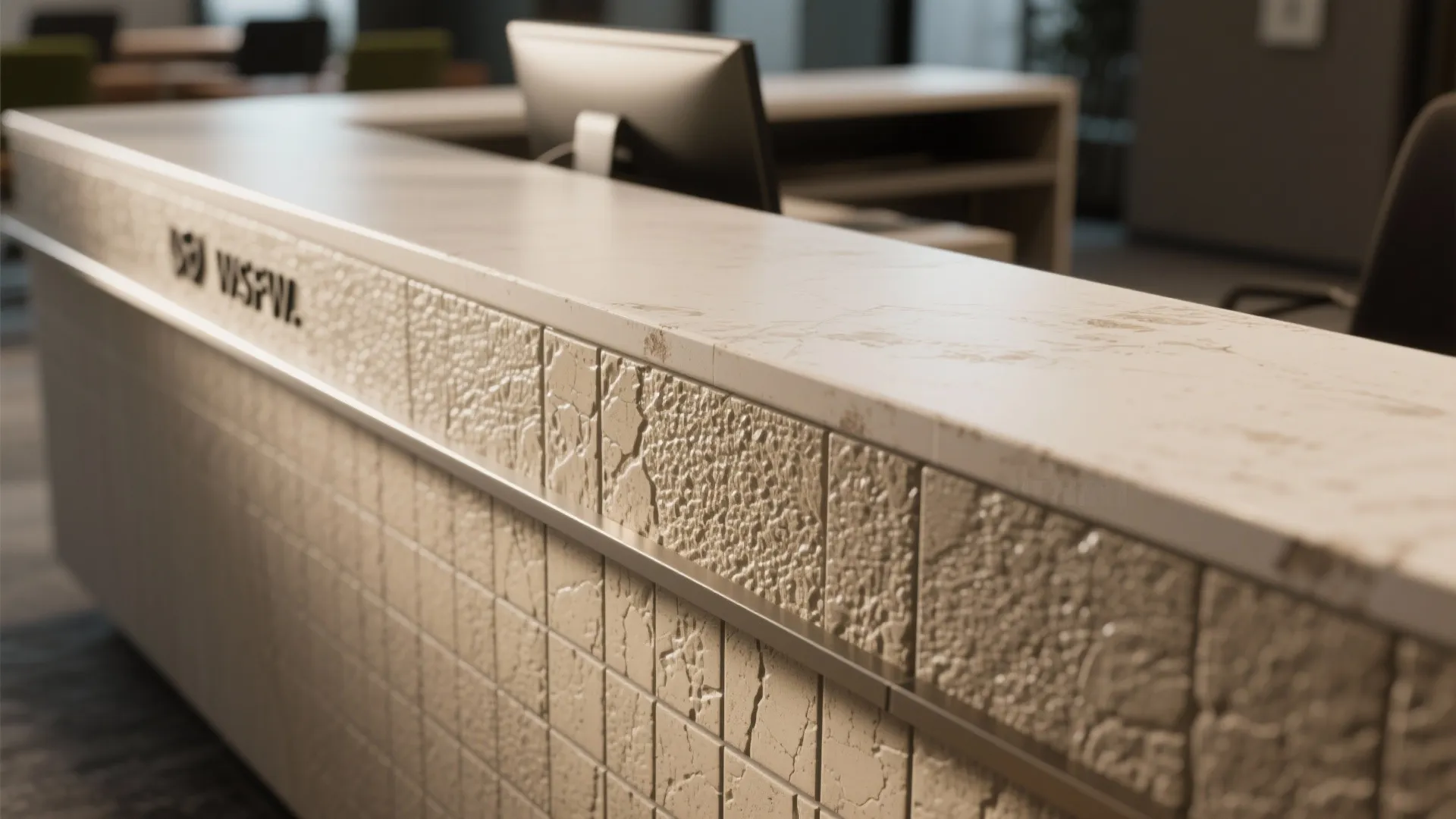 3. Textured tiles where people stand most