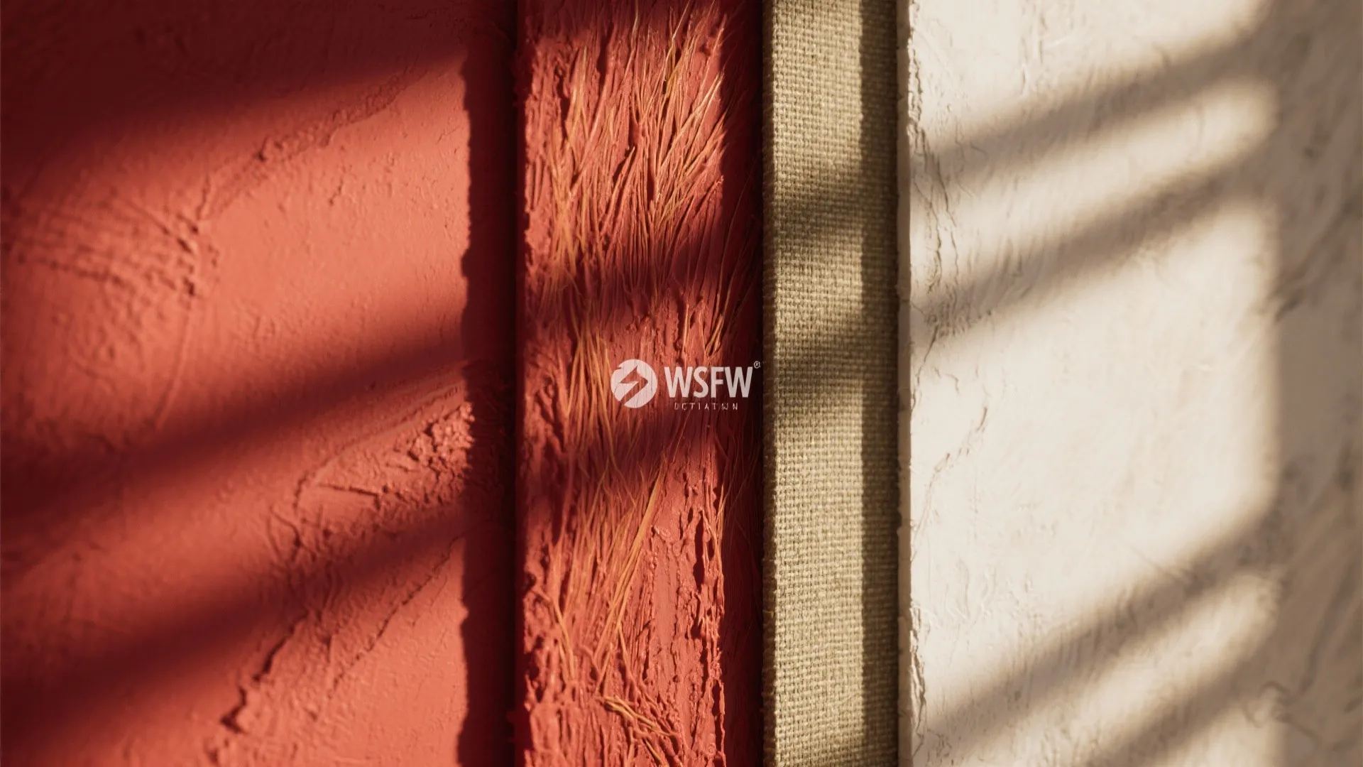 4. Textured Red: Wallpaper, Plaster, or Chalky Paint