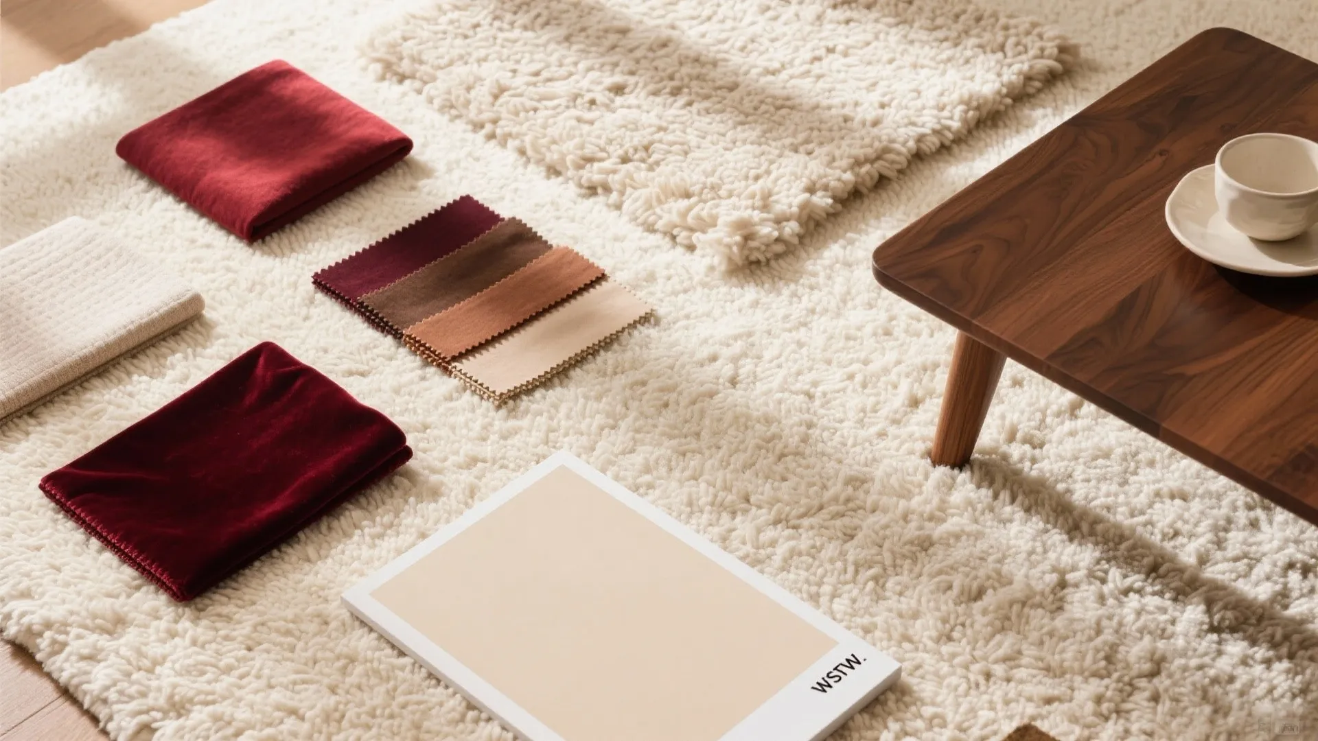 2. Layer with Textured Rugs