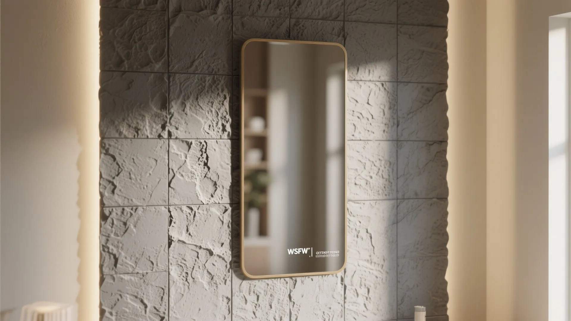 3. Statement Wall: Texture Over Pattern