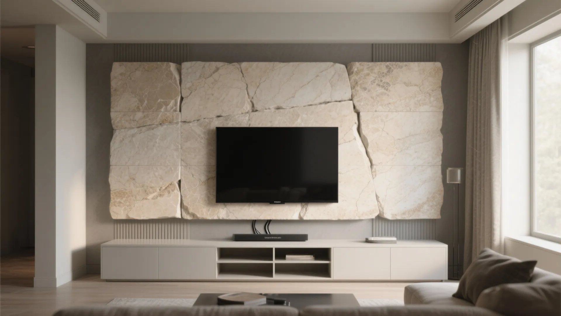 Idea 3: Large-Format Stone or Porcelain with Texture
