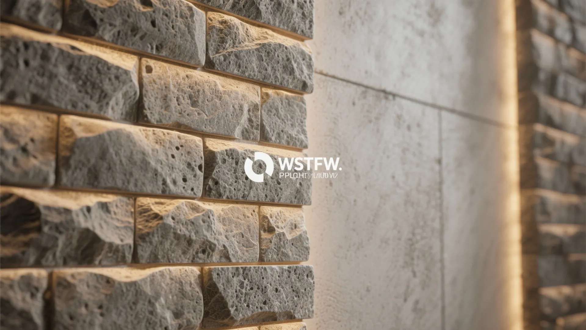 3. Concrete, stone or textured tile — mixed with precise lighting