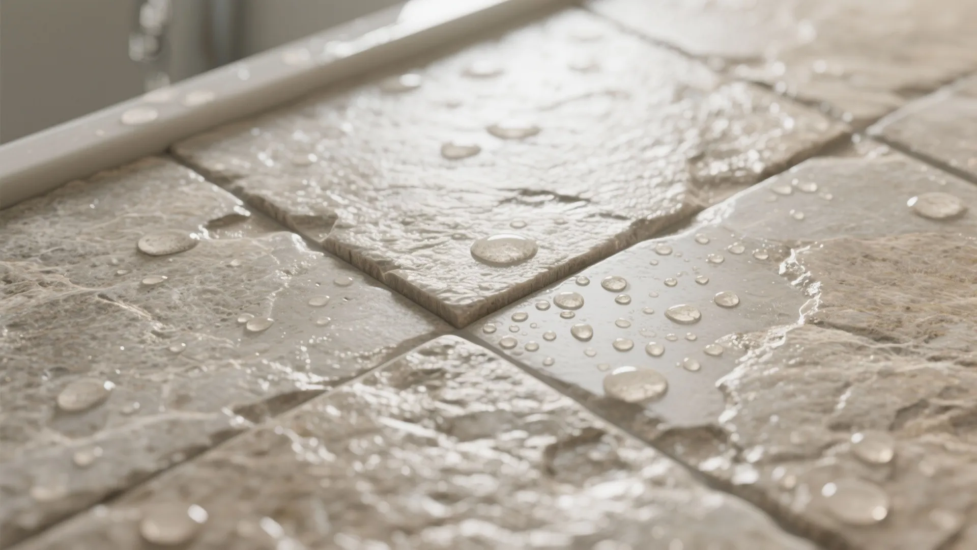 3) Textured stone floors for slip resistance