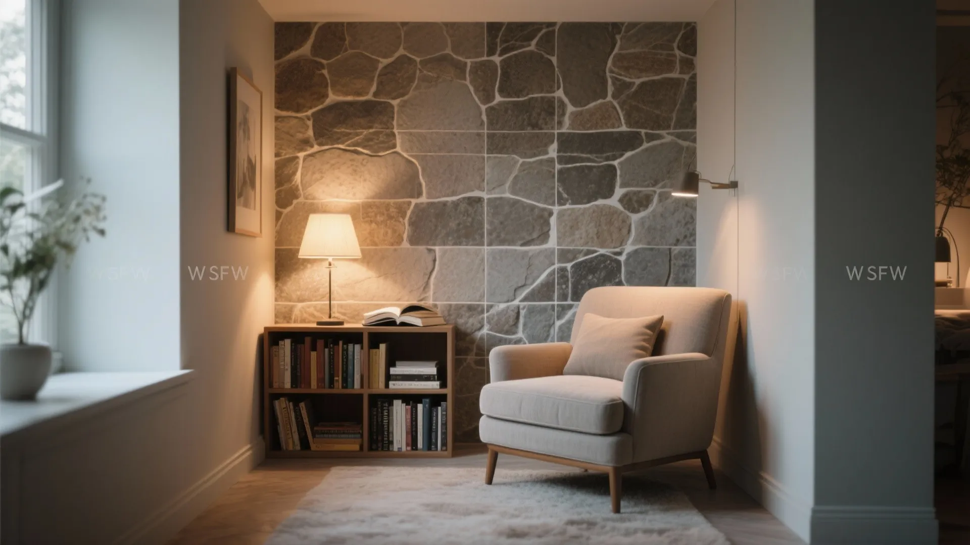 Textured stone effect