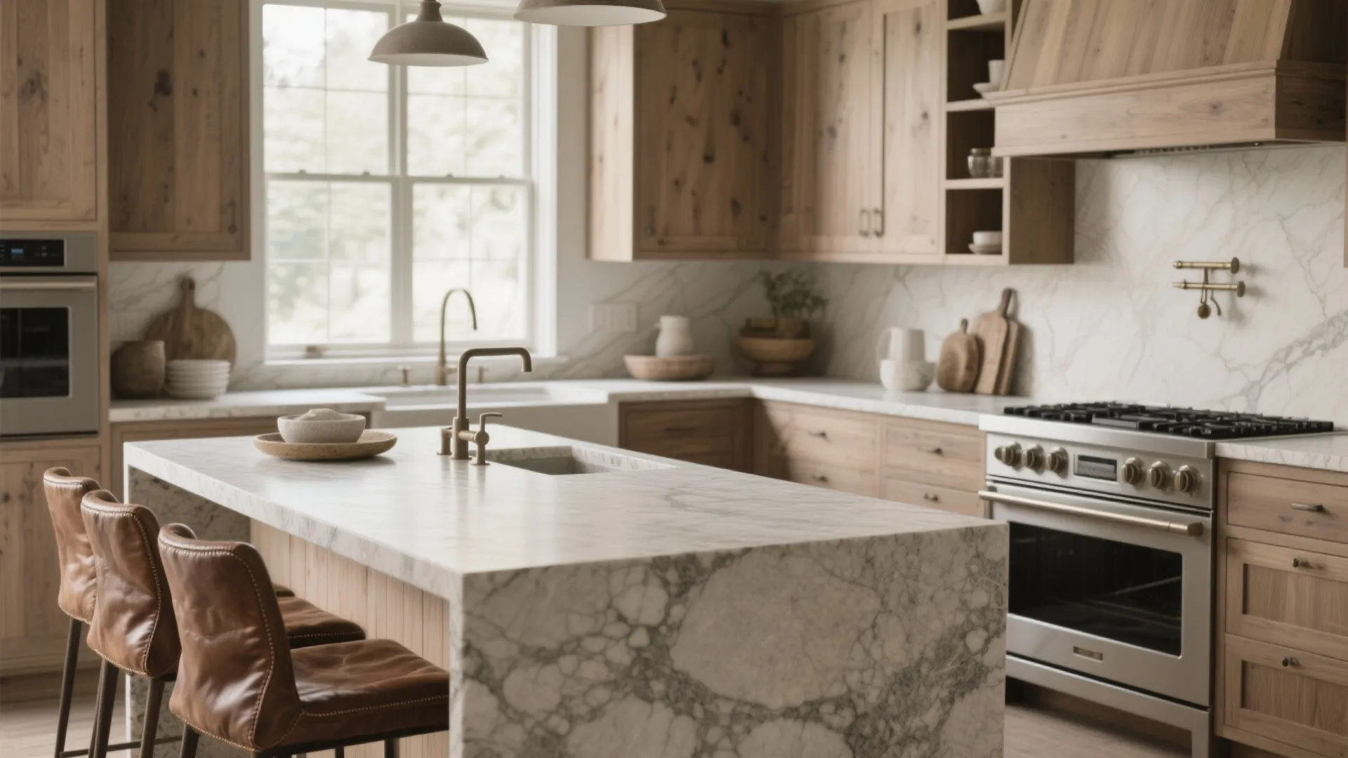 4) Textured Stone and Wood That Age Gracefully