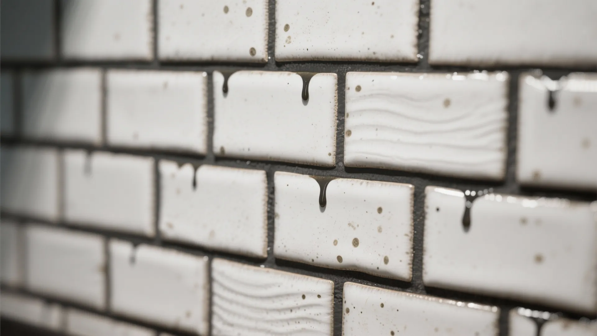 3. Textured subway tile with contrasting grout