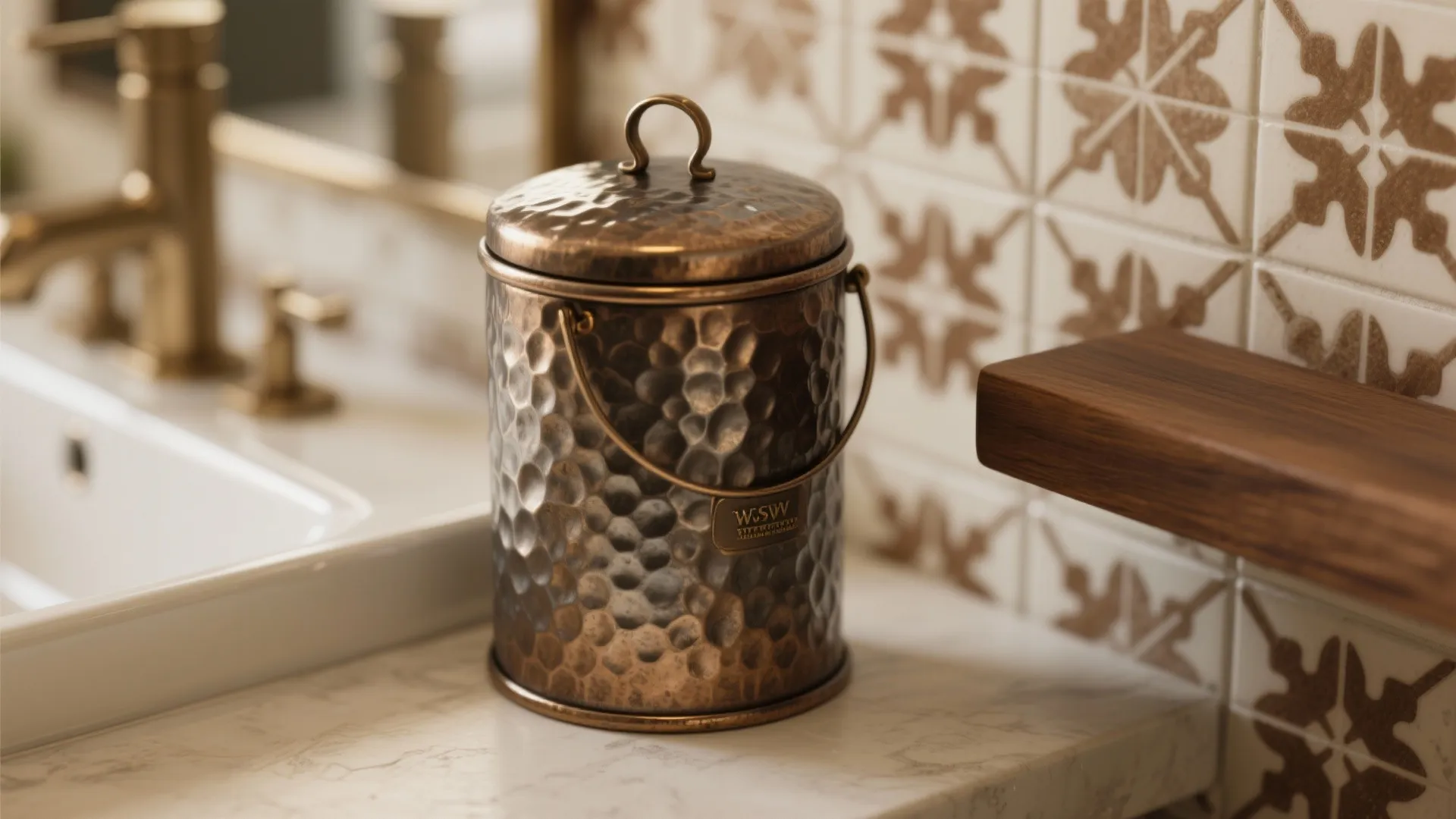 3. Textured swing-top cans as a decor element