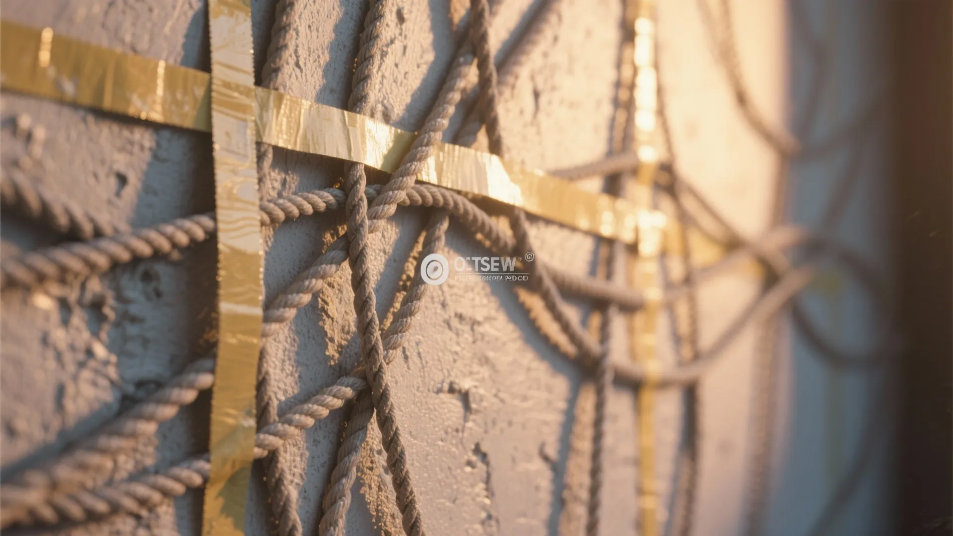 4. Textured Tangle: Plaster, Tape, and Light