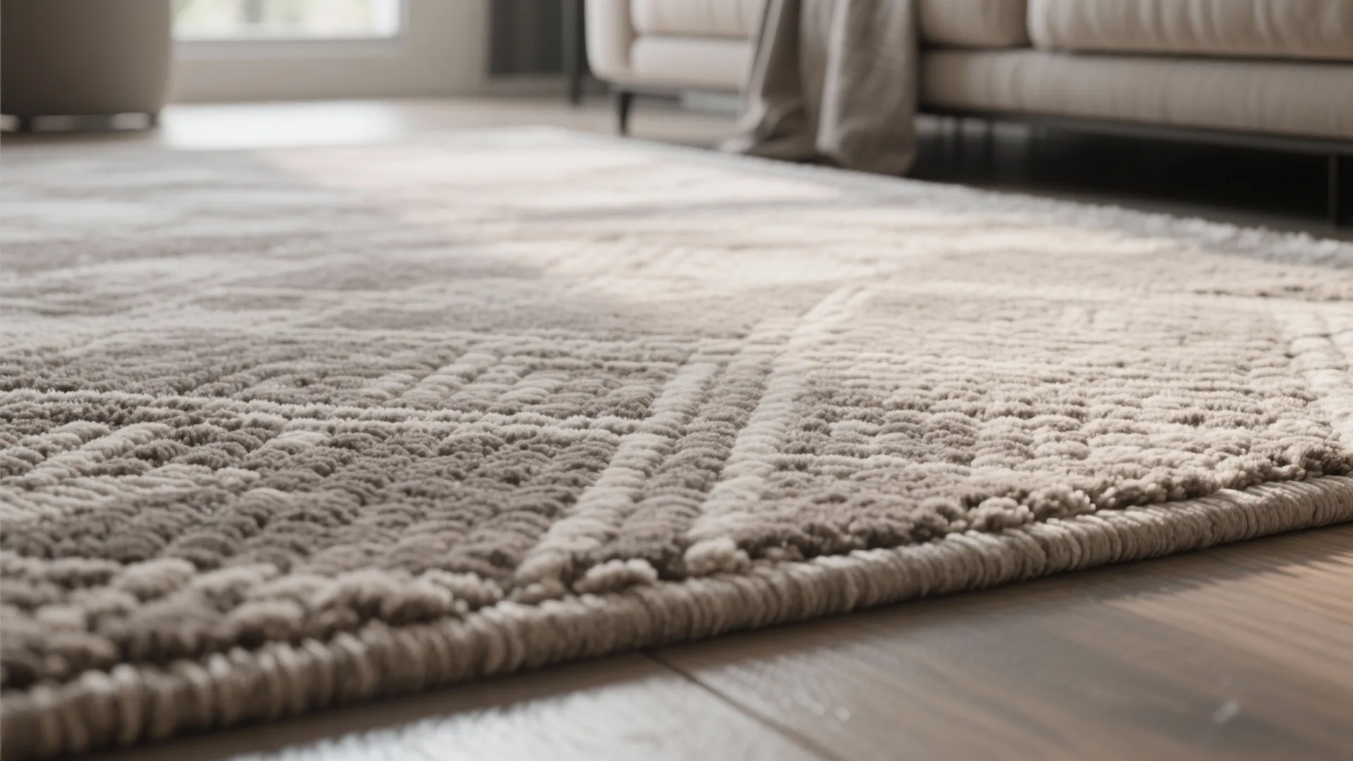 8. Textured Taupe Rugs