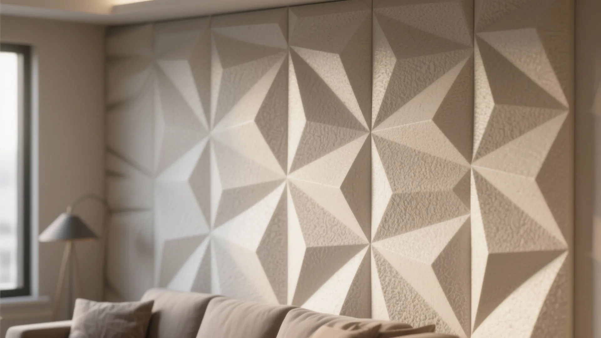 Accent Wall with Textured Panels
