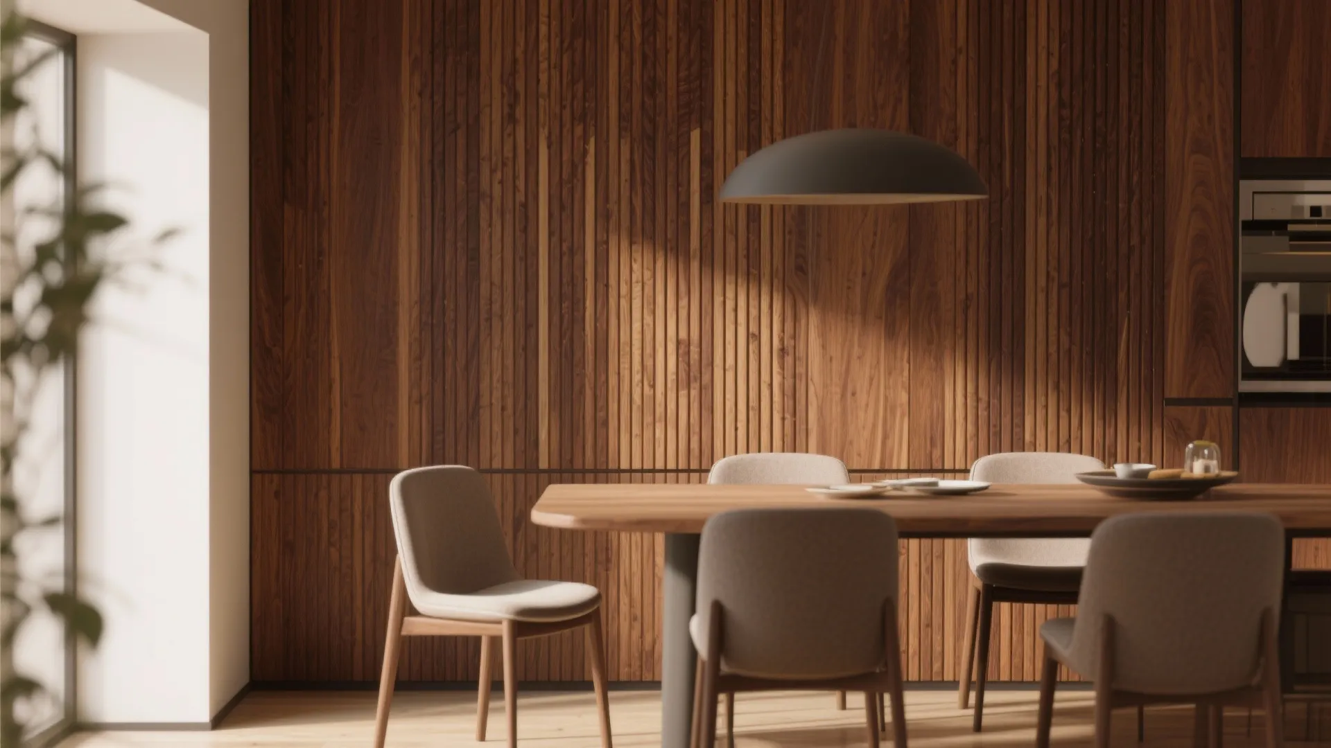 Accent Wall with Textured Panels