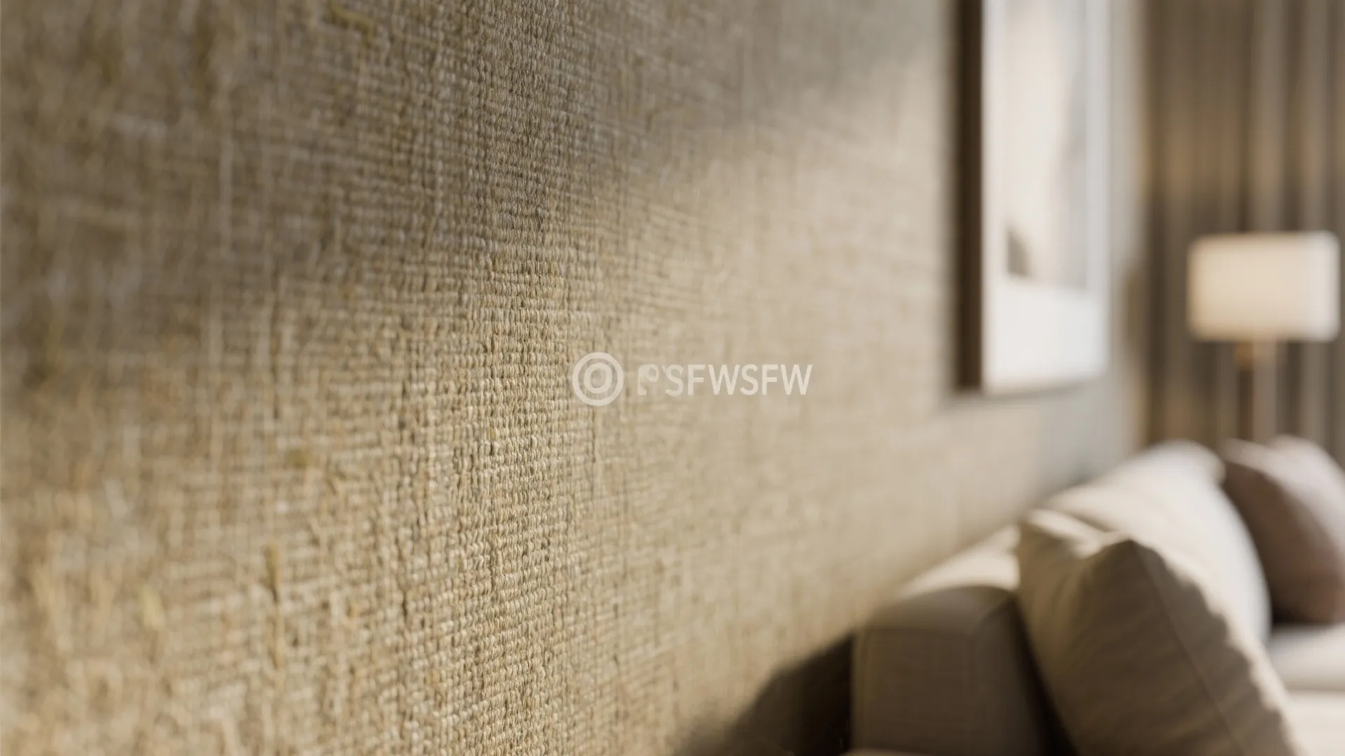 Accent wall with textured wallpaper