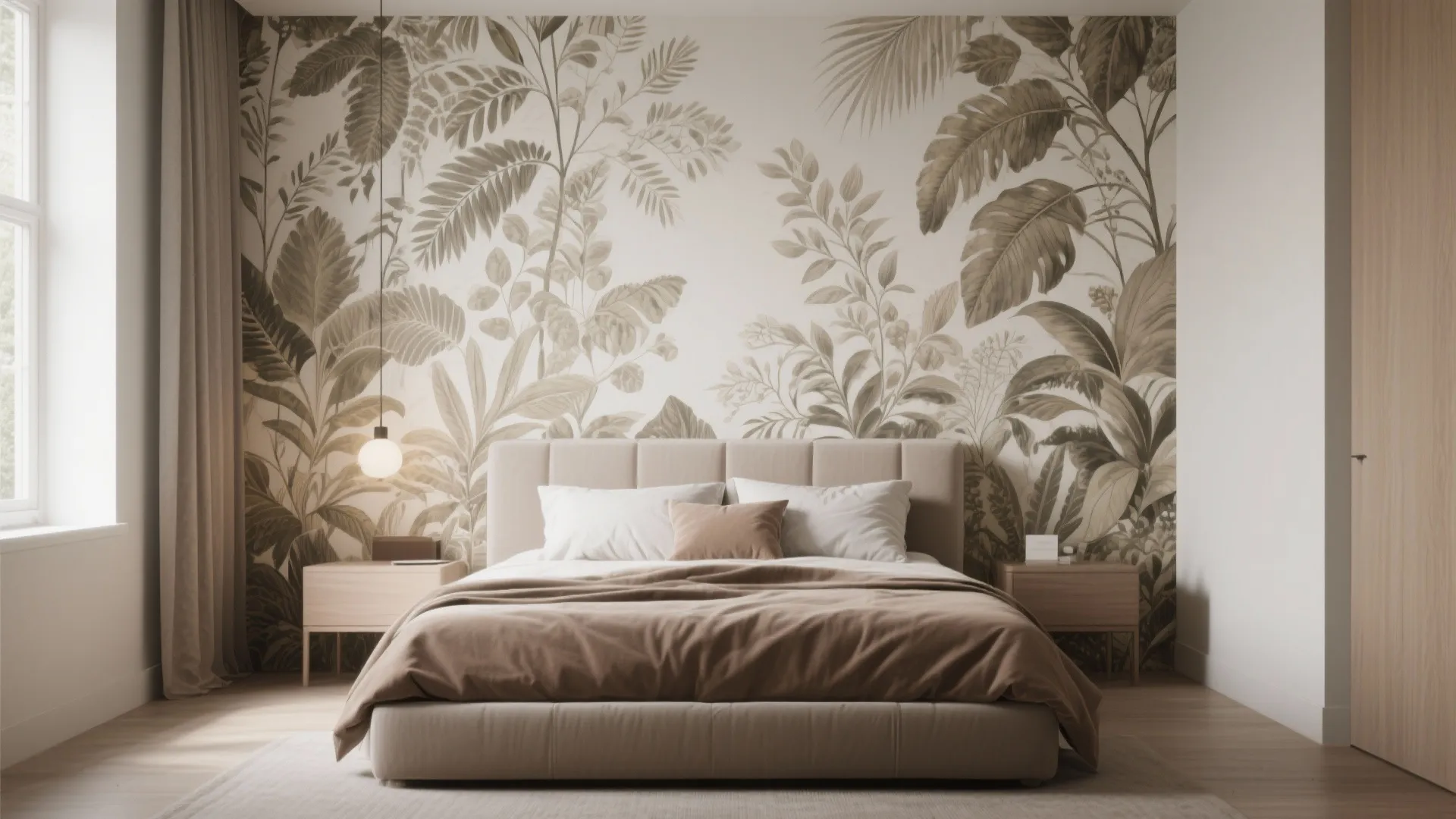 1. Statement Wallpaper with Texture