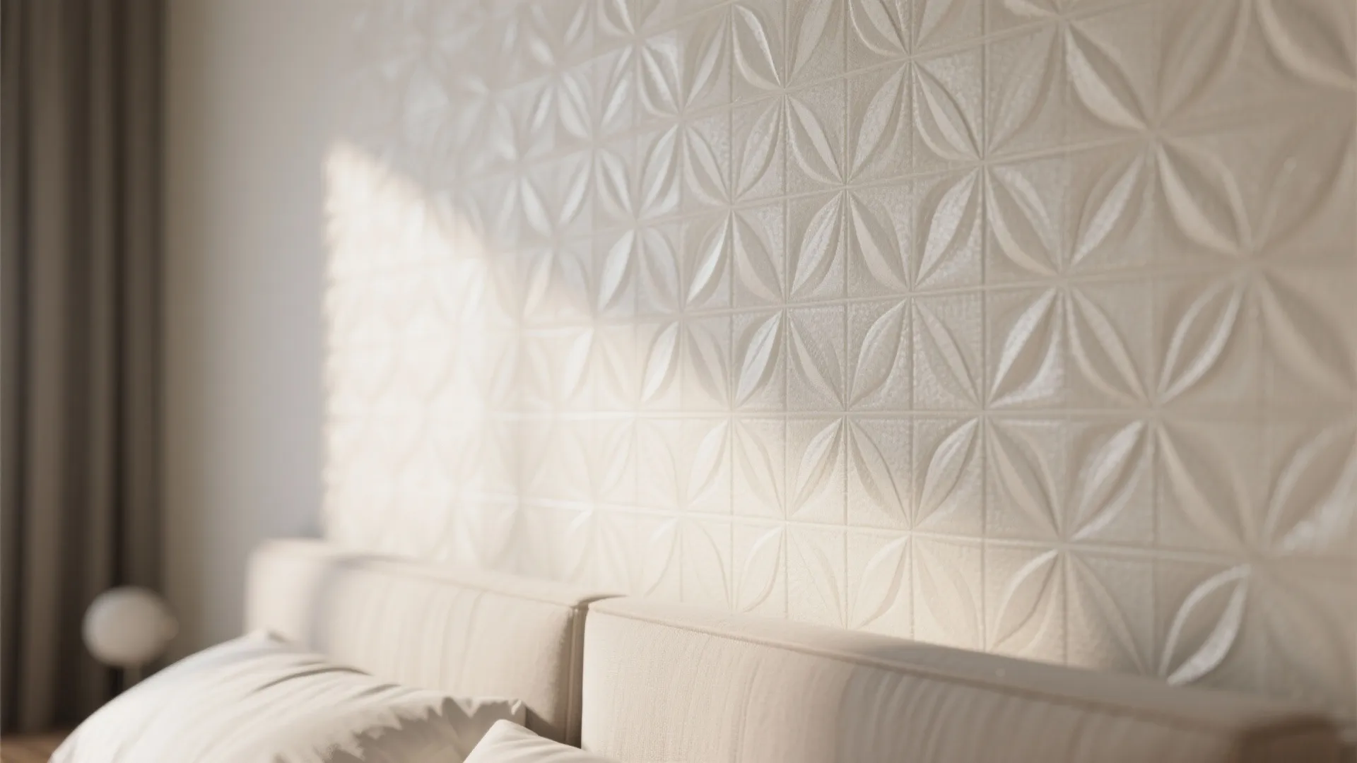 Accent Wall with Textured Wallpaper