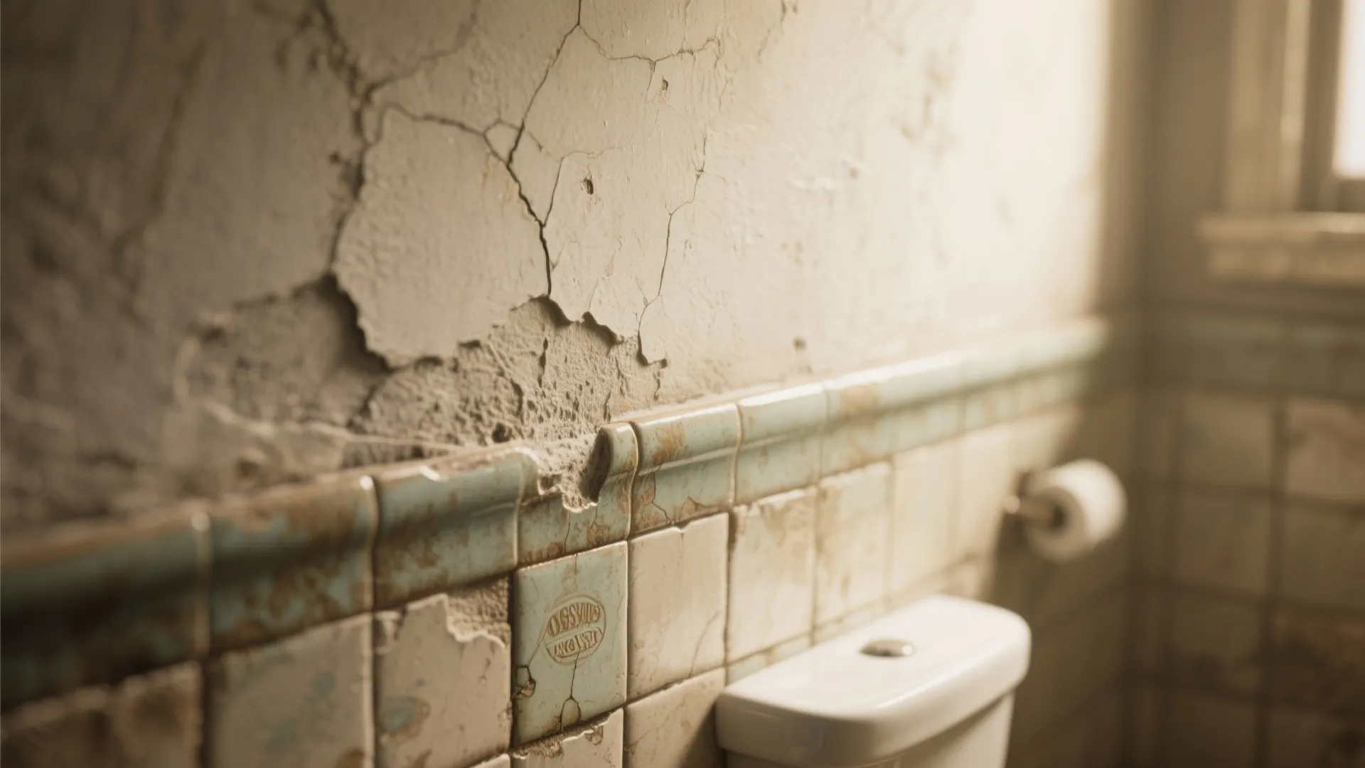 2. Textured Walls and Faux Decay