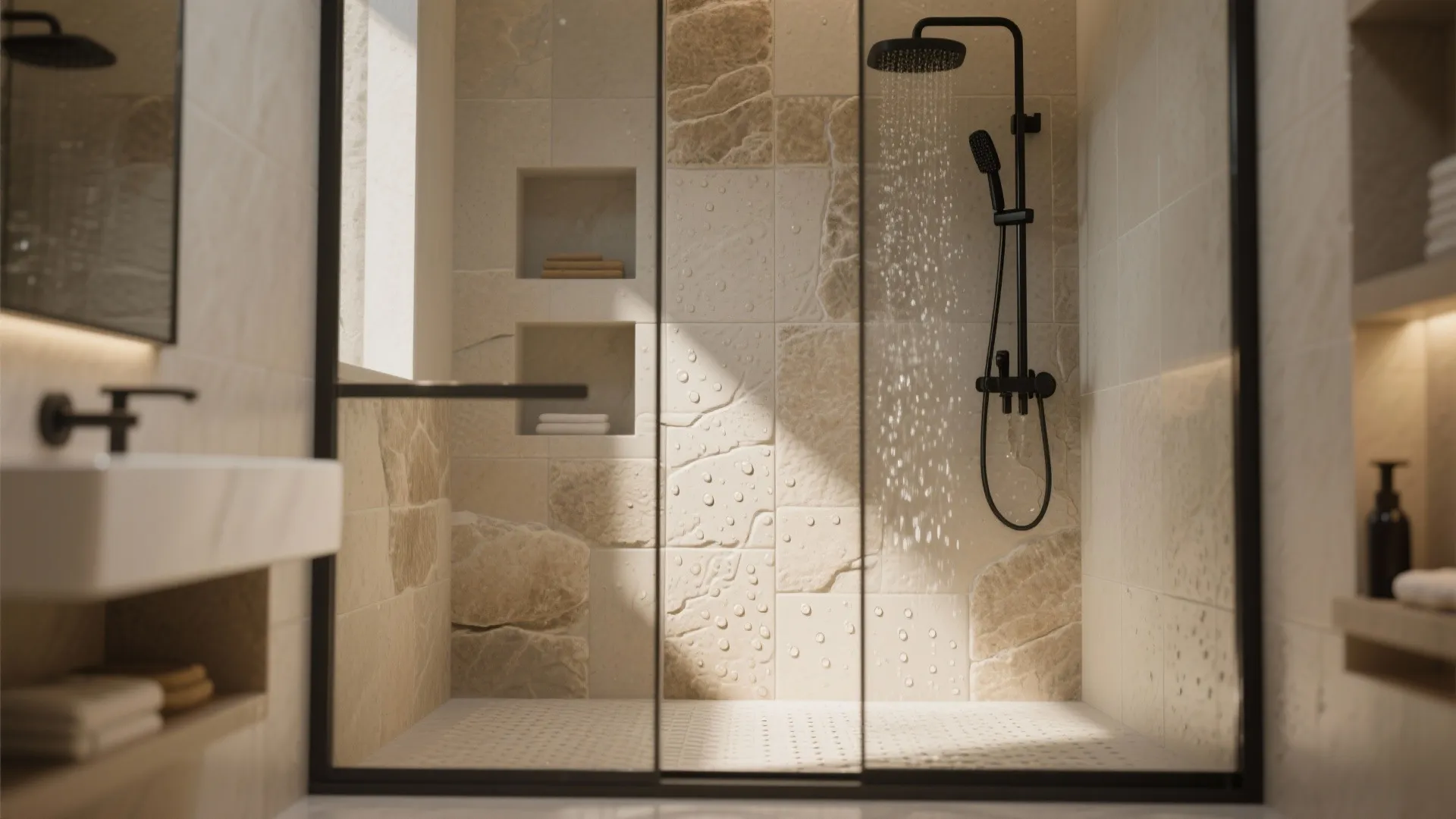 Textured Porcelain in Wet Zones