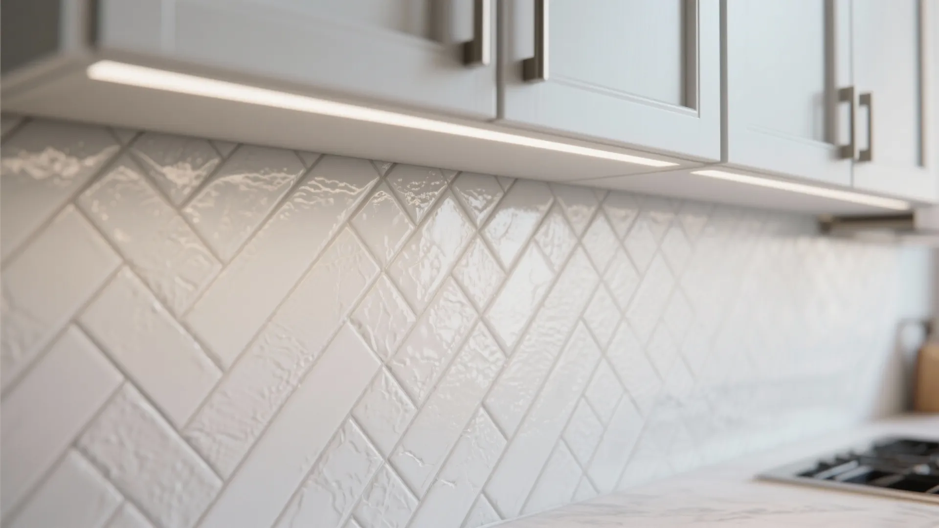 5. Textured white-on-white subway or chevron