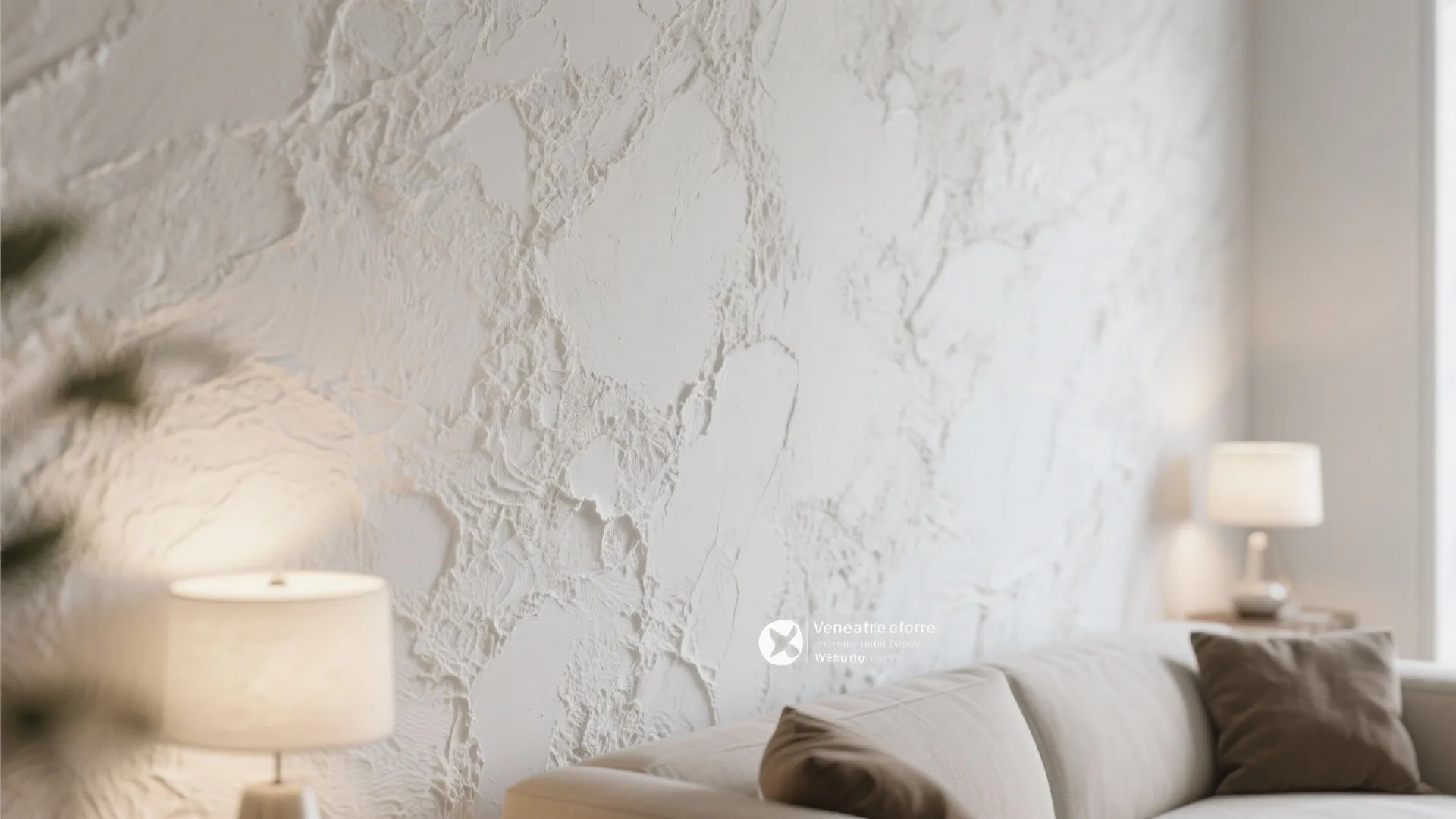 2. Textured White Walls for Depth