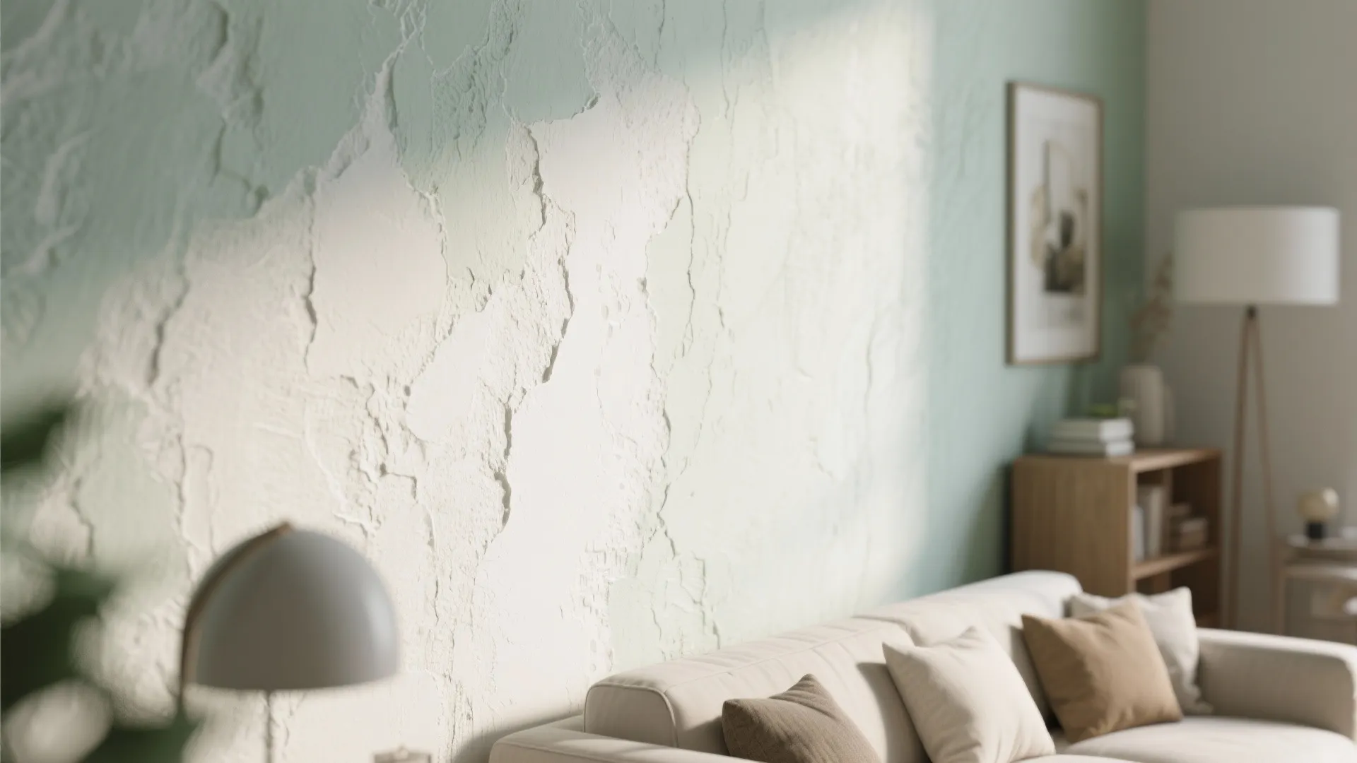 2. Textured White Walls