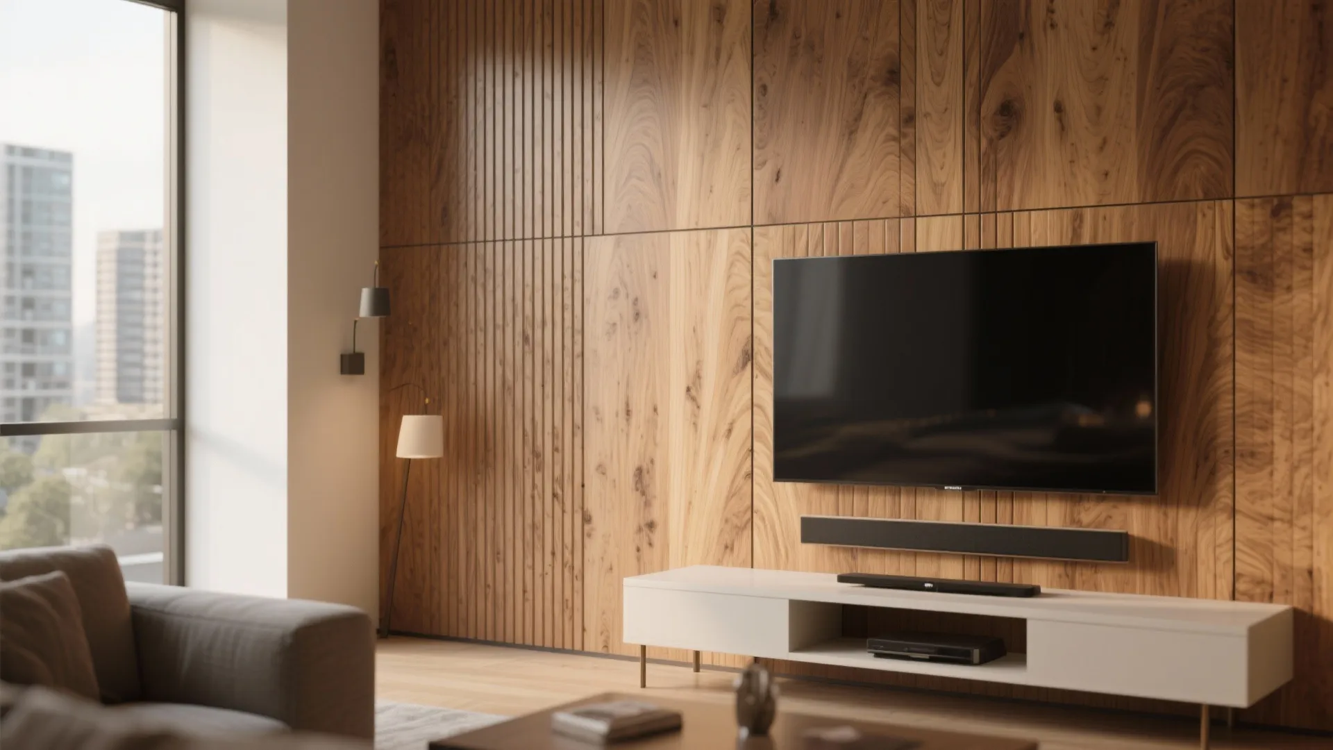 Accent Wall with Textured Panels