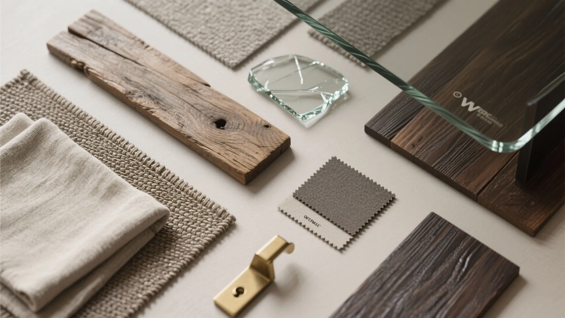 5. Mix Textures: Wood Grain, Glass, and Natural Fibers
