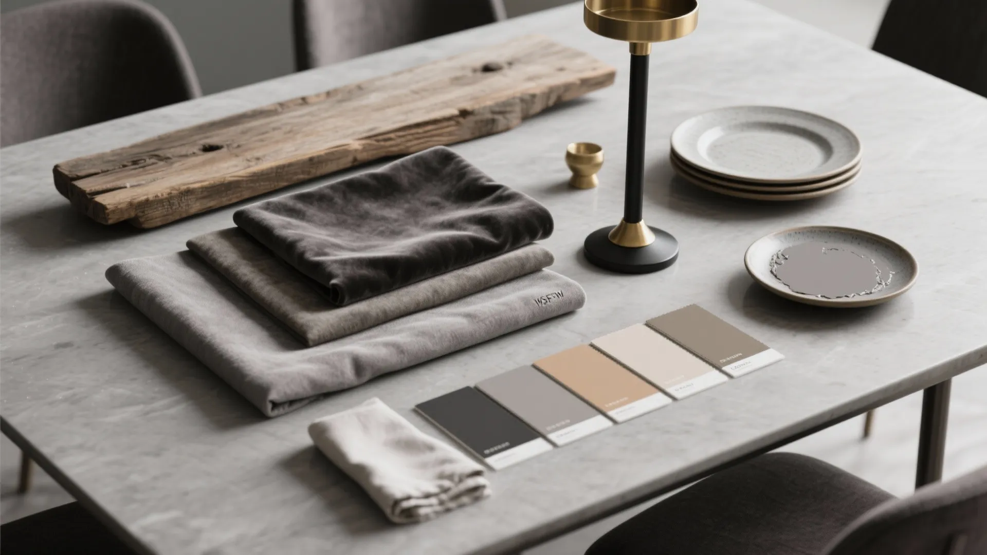 4. Mix Textures: Velvet, Wood, Metal
