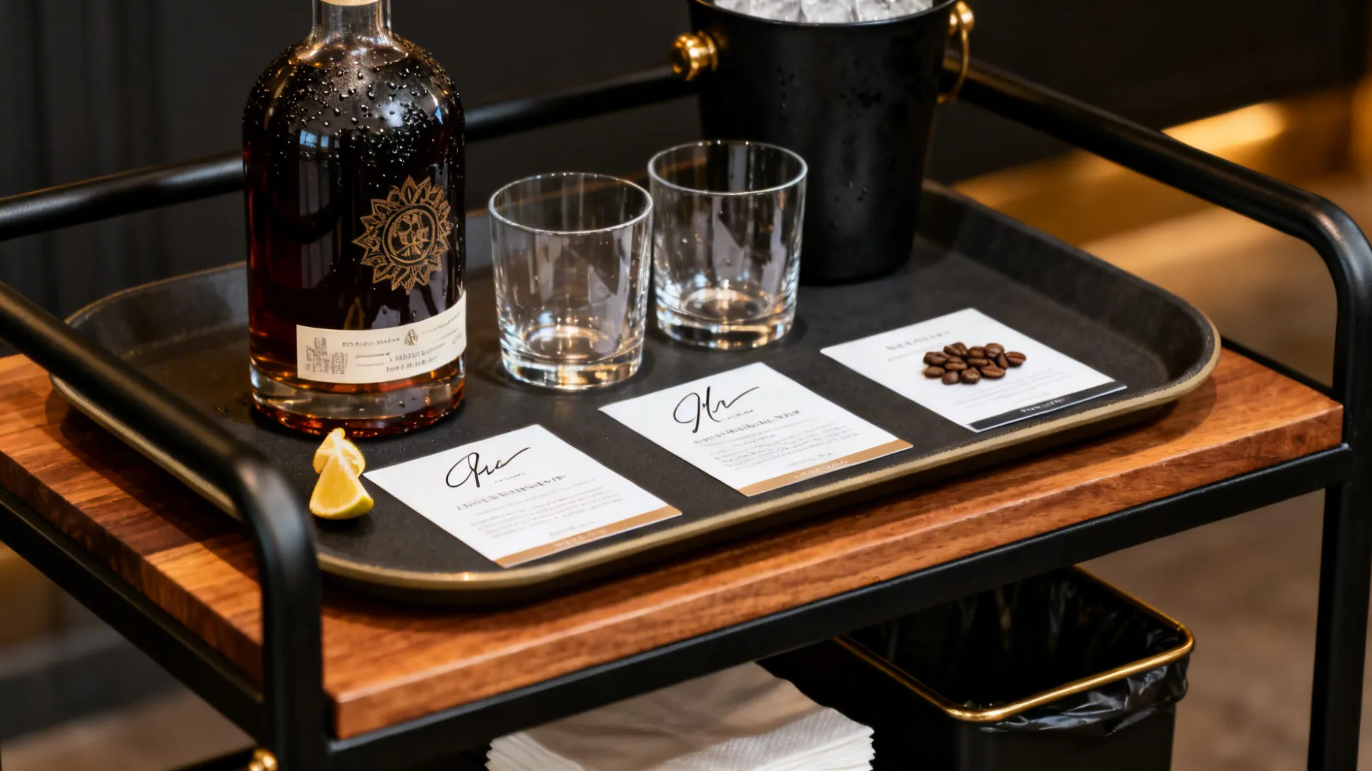 4) Theme Bar Cart: craft beer, coffee, or whiskey flight