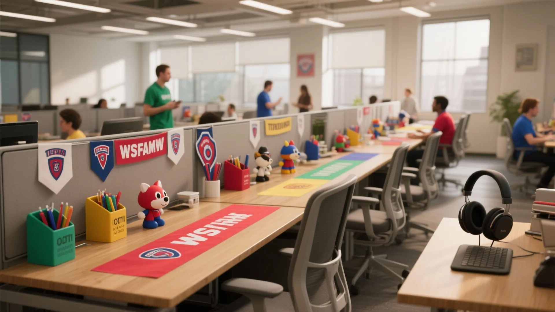 4. Theme-Based Desk Swaps