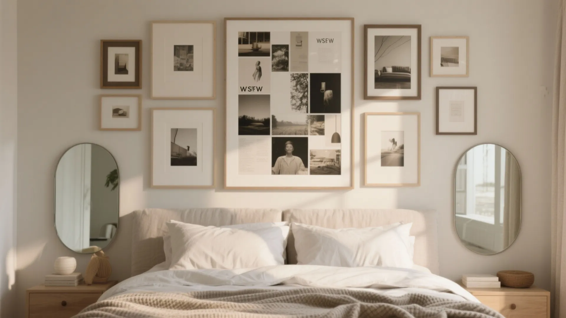 5. Themed Collage Above the Bed