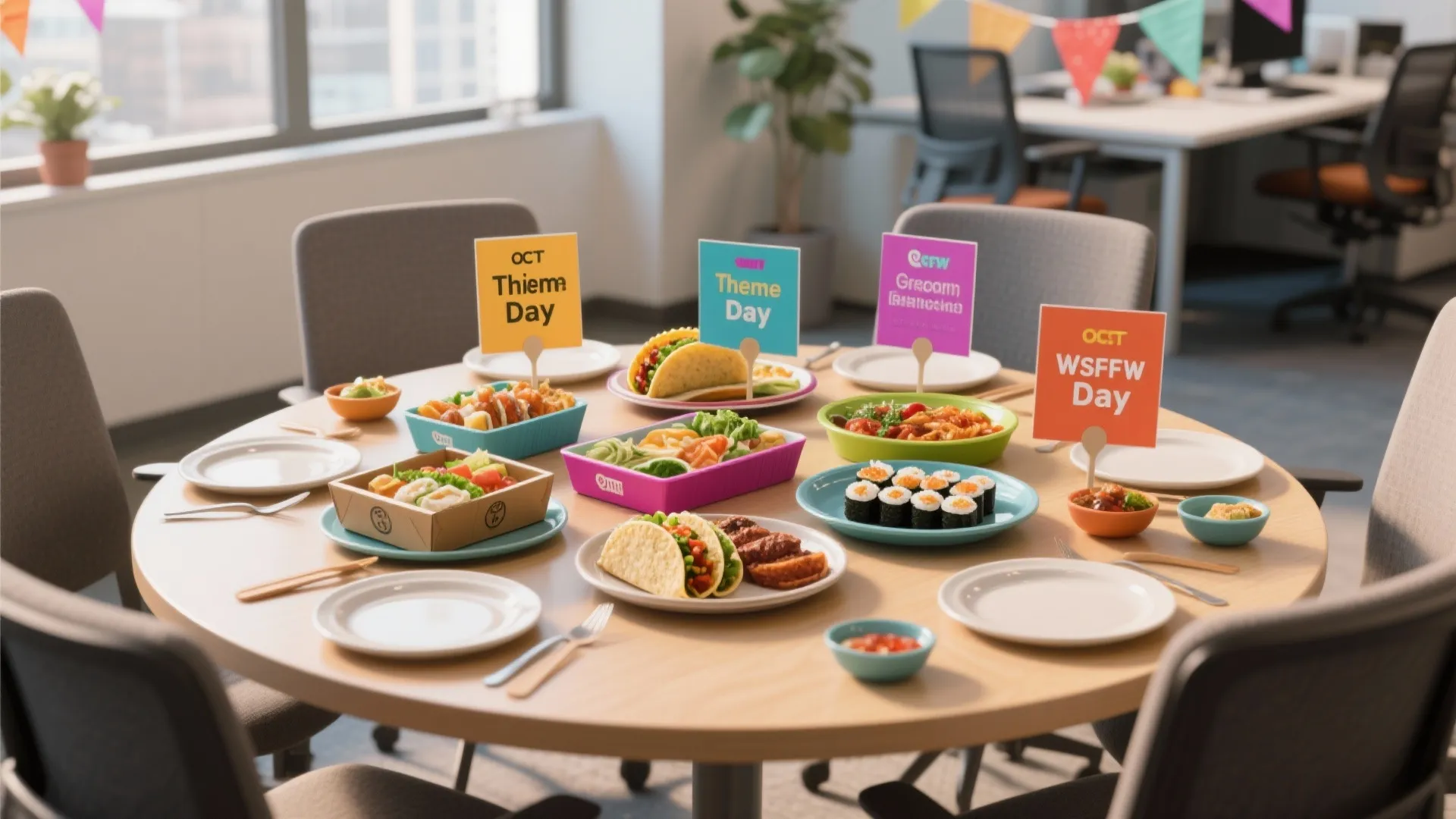 4. Themed Lunch Days (Cuisine Weeks)