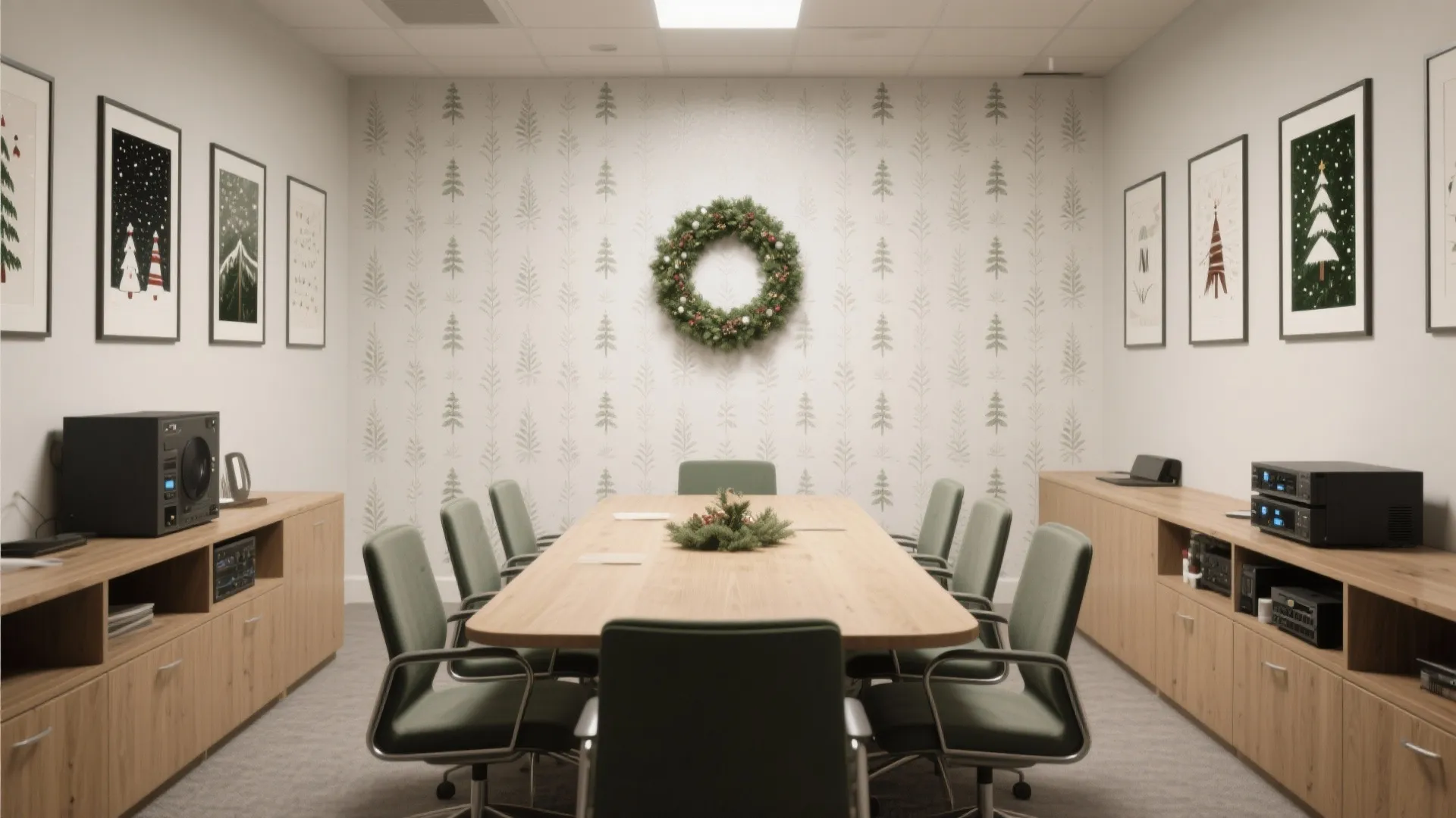 3. Themed Meeting Room — One Wall, Big Impact