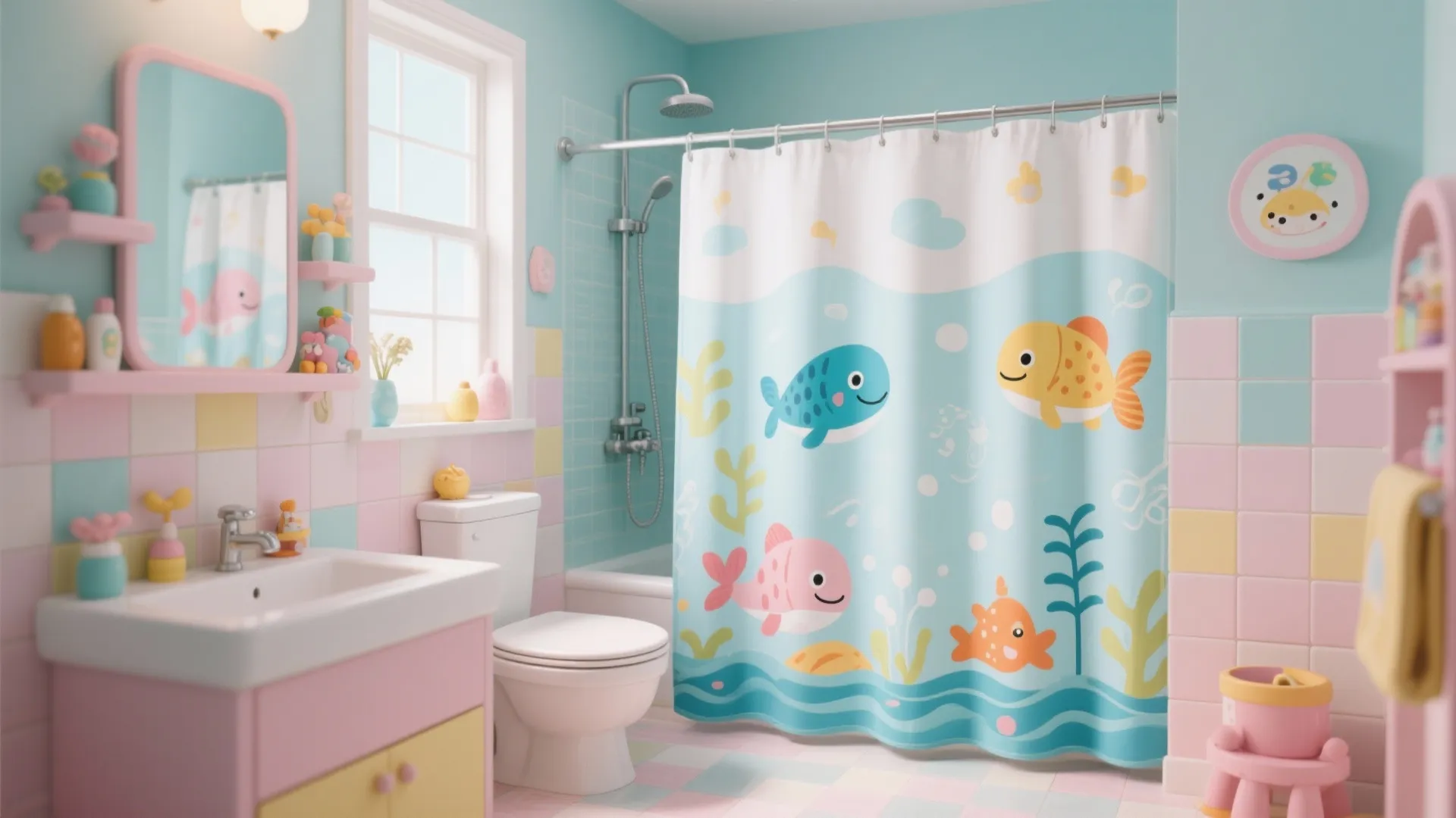 8. Themed Shower Curtains