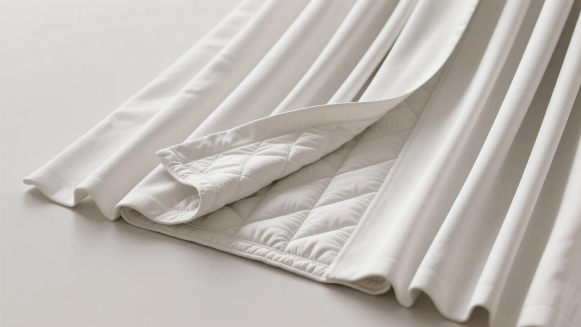 White Curtains with Thermal Lining