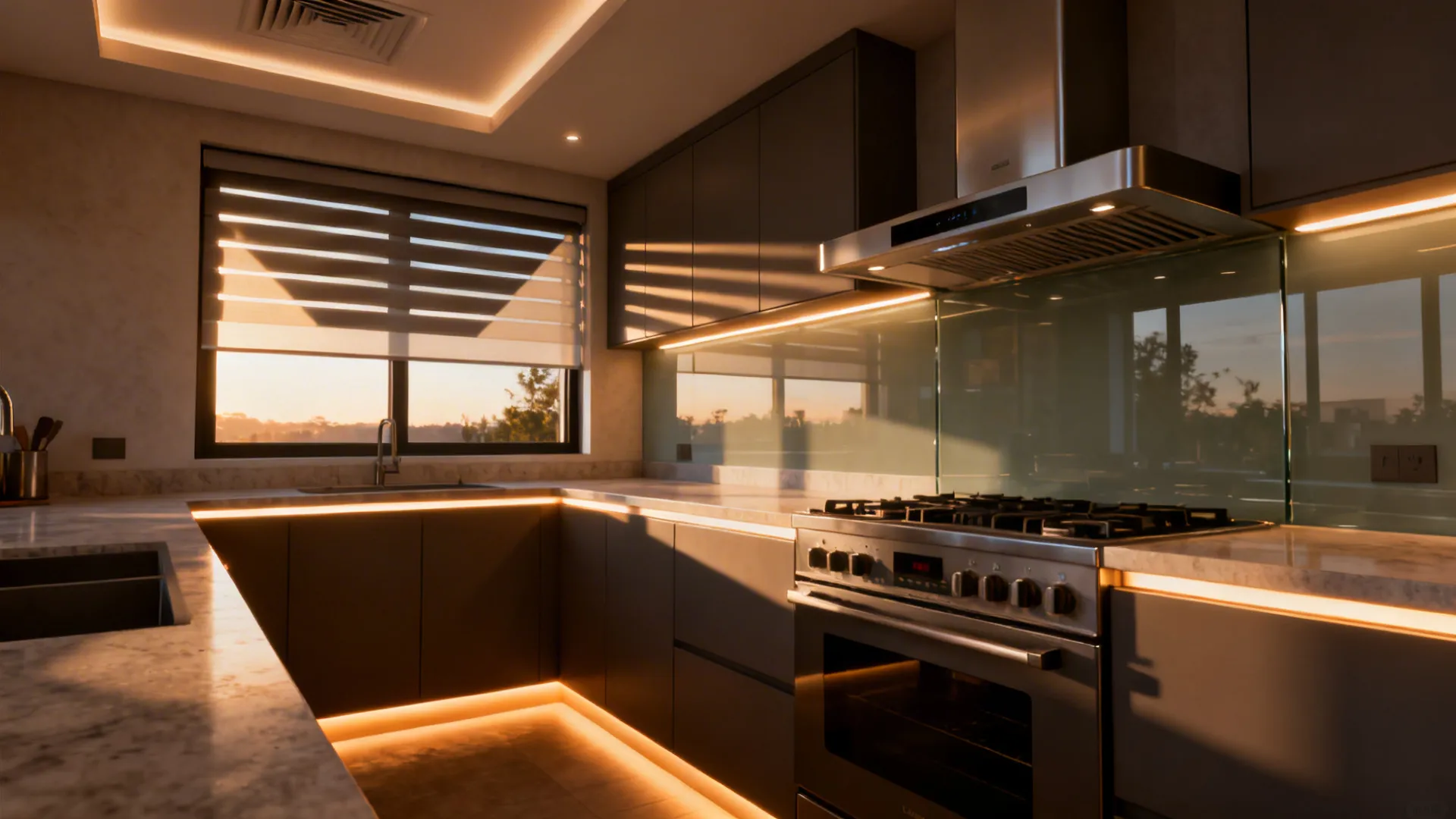 Thermal-smart west wall: shading, ventilation, and lighting