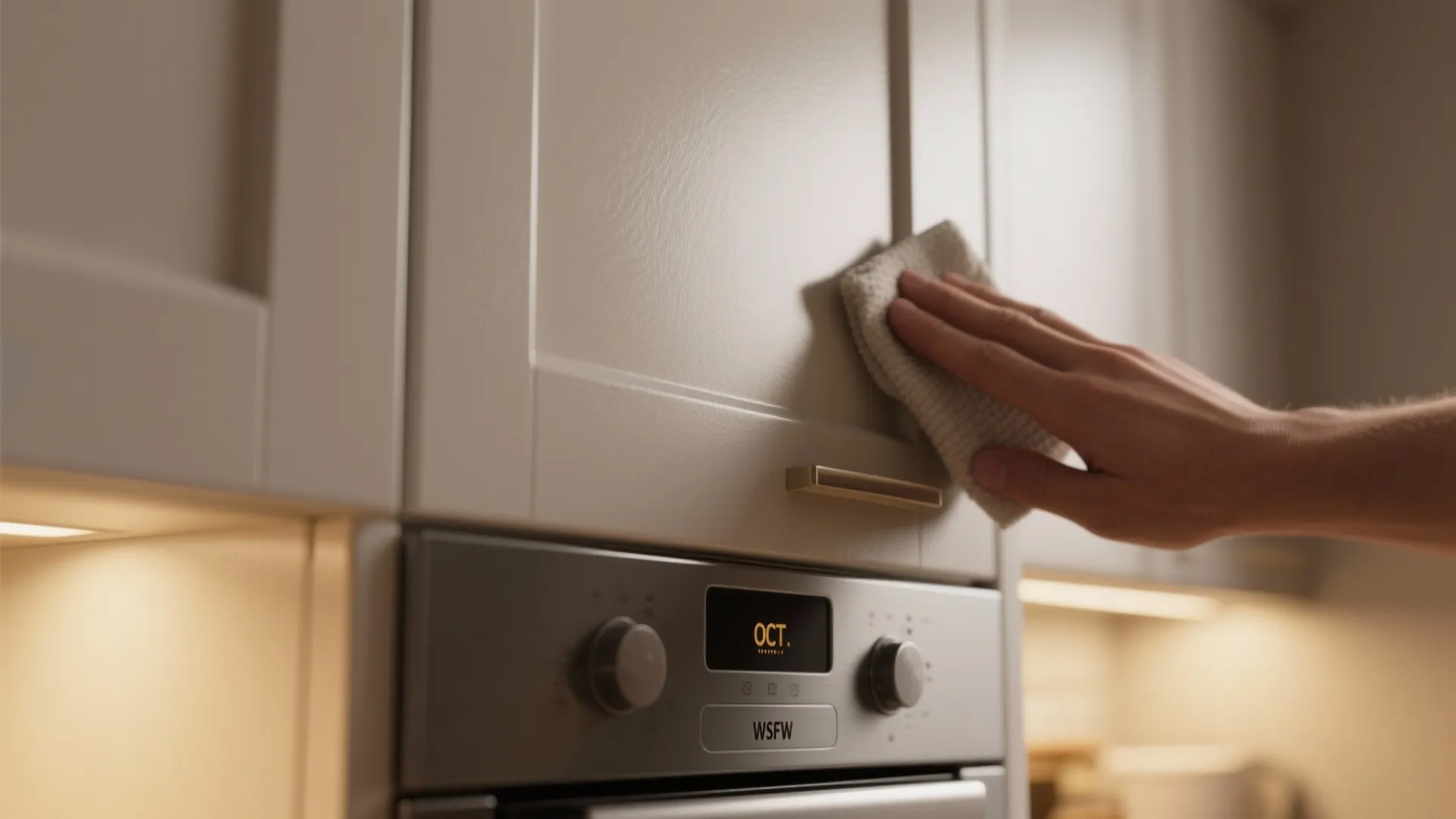 2. Thermofoil-faced MDF for easy cleaning