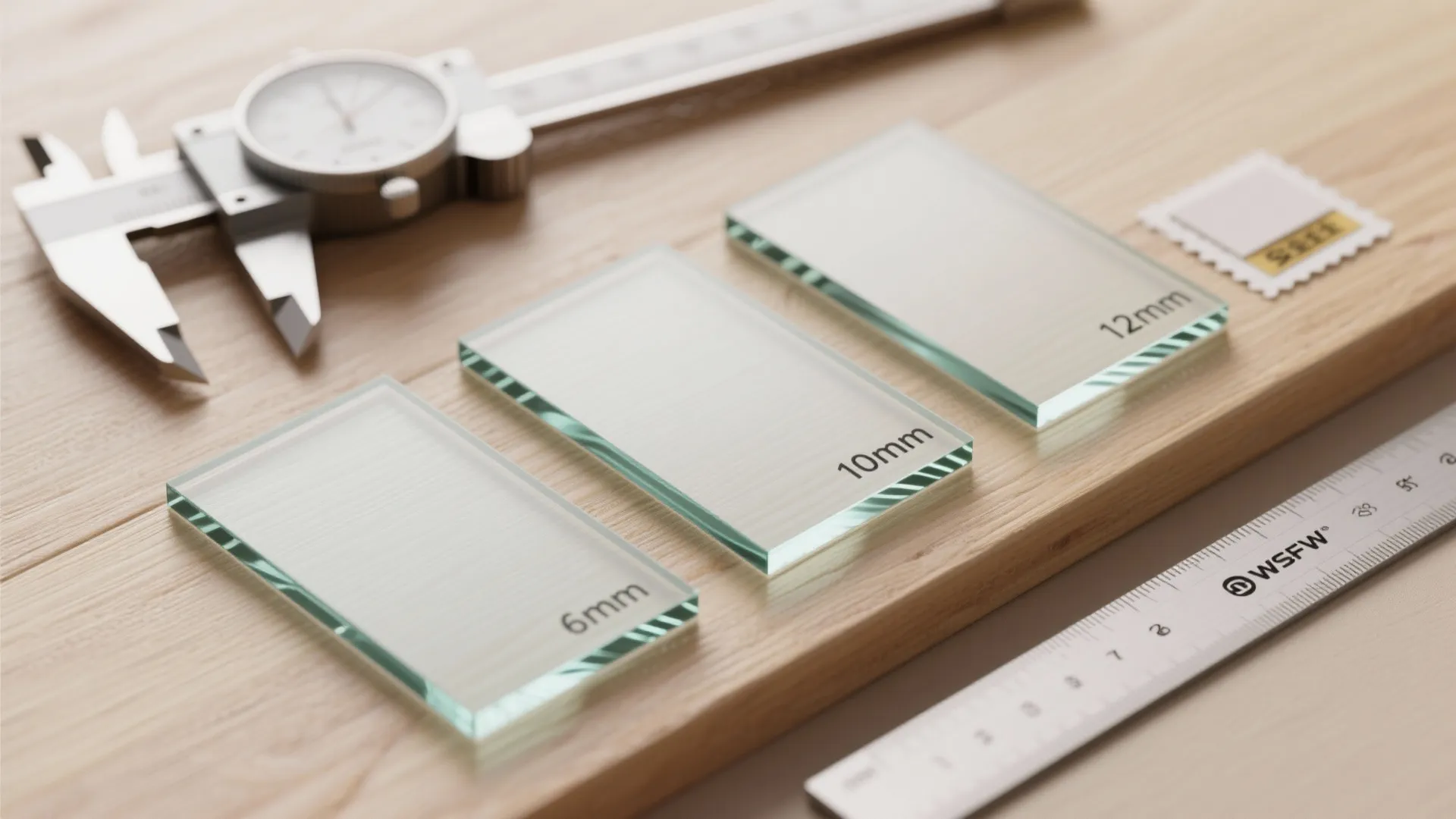 Comparison of glass table top thickness levels including six millimeter ten millimeter and twelve millimeter