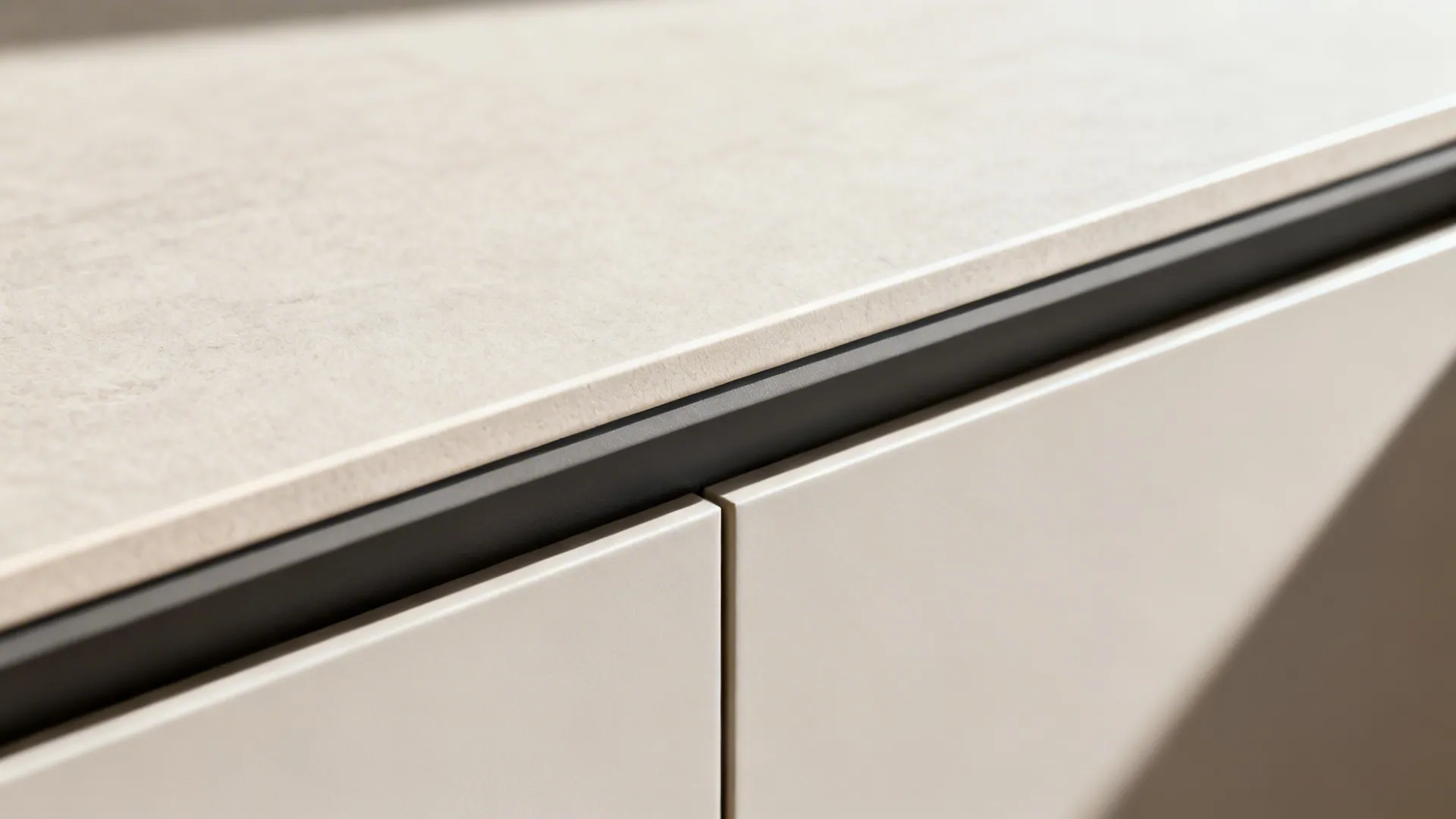 4) Slim profiles: counters, appliances, and lines