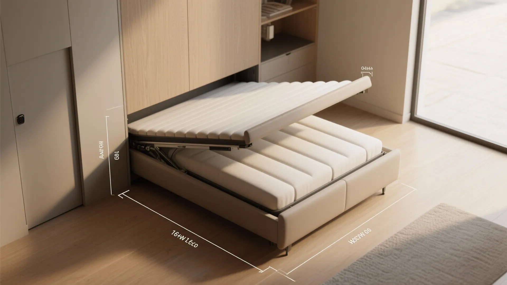 3. Choose a thin-profile mechanism: memory-foam or fold-out slats