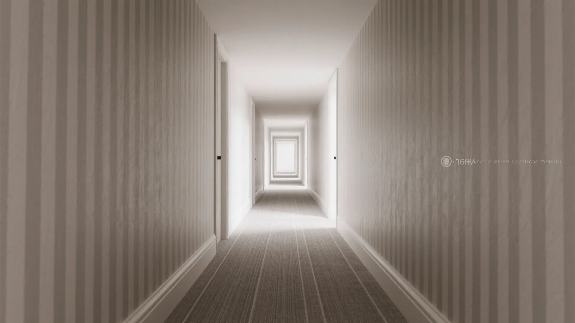 1. Thin tonal pinstripes to lengthen a narrow room