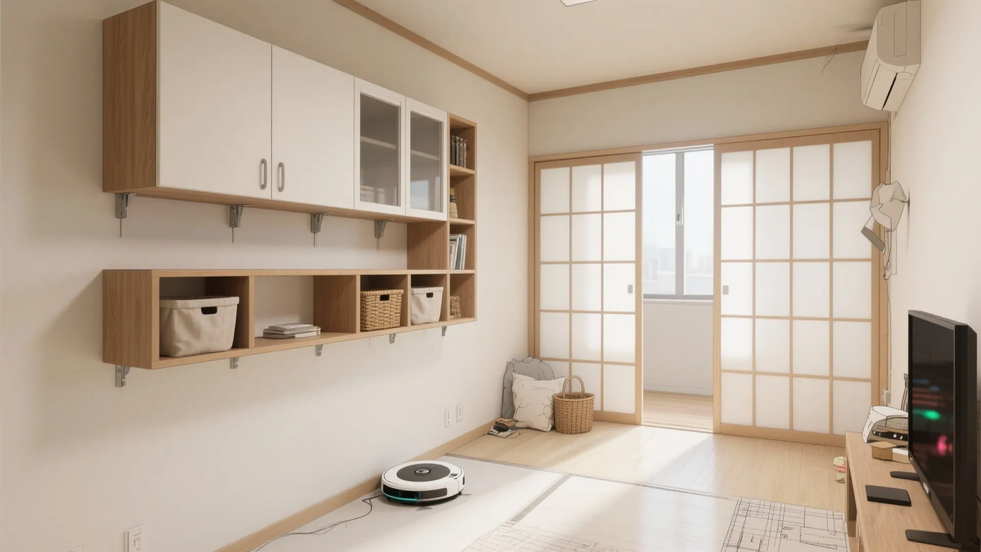 家具の“厚み”を削る：薄型化と浮かせる発想の収納技巧