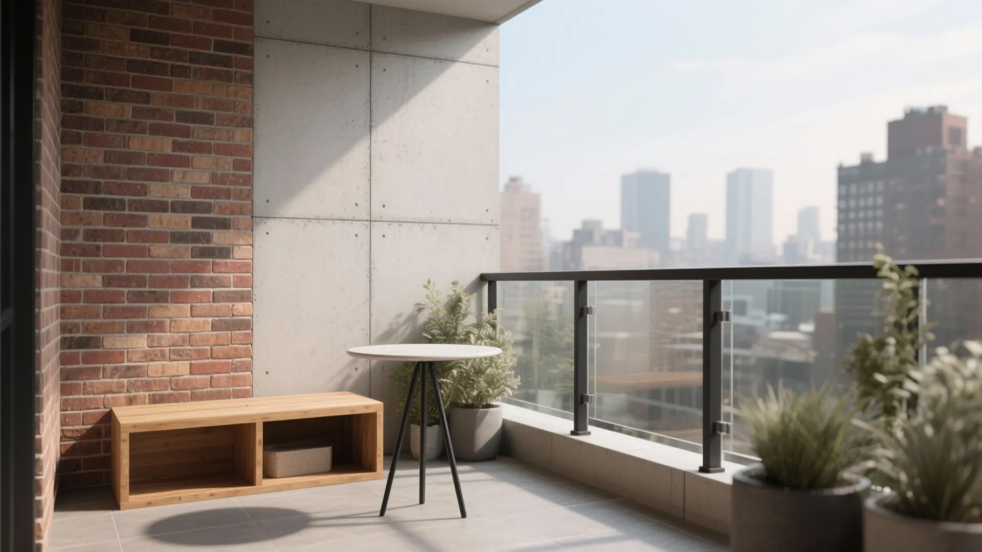 Slim Brick Veneer for Load-Limited or Rental Balconies