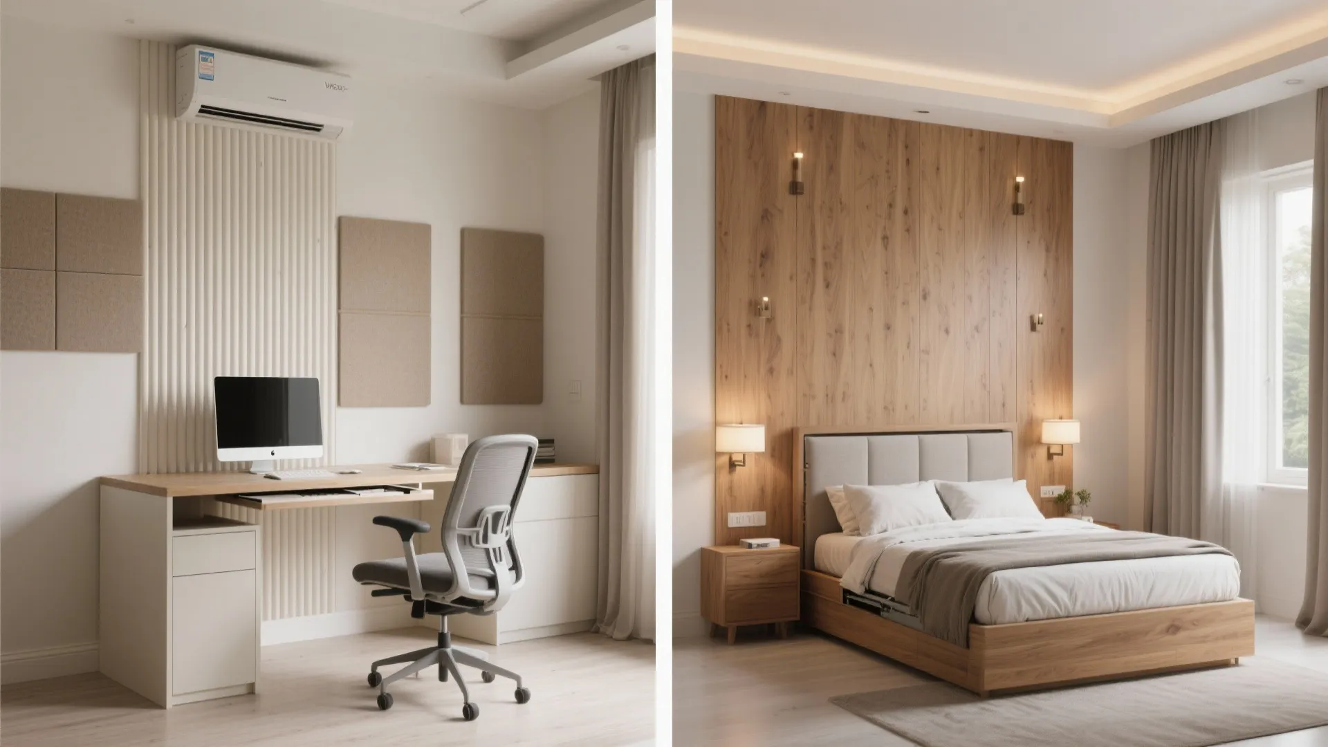 Multi-functional third bedroom: guest room + office