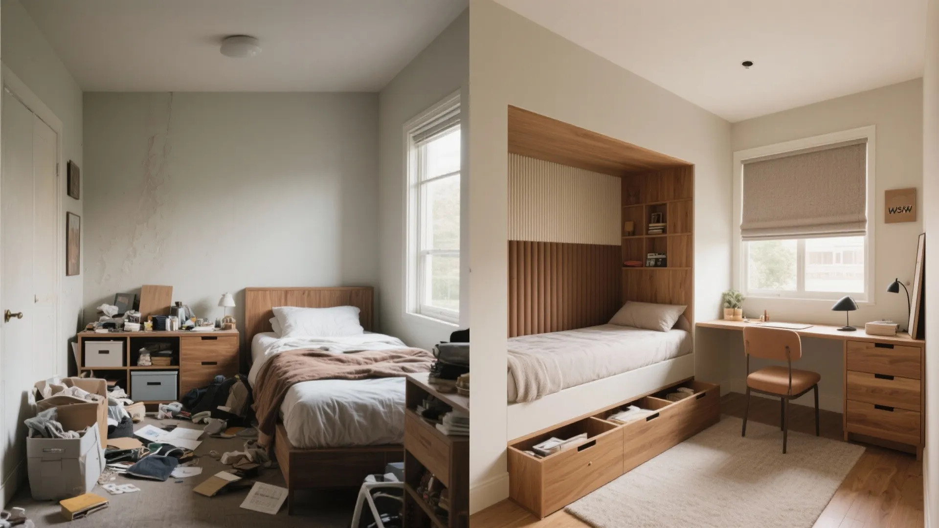 Multi-use third bedroom: study + guest + storage