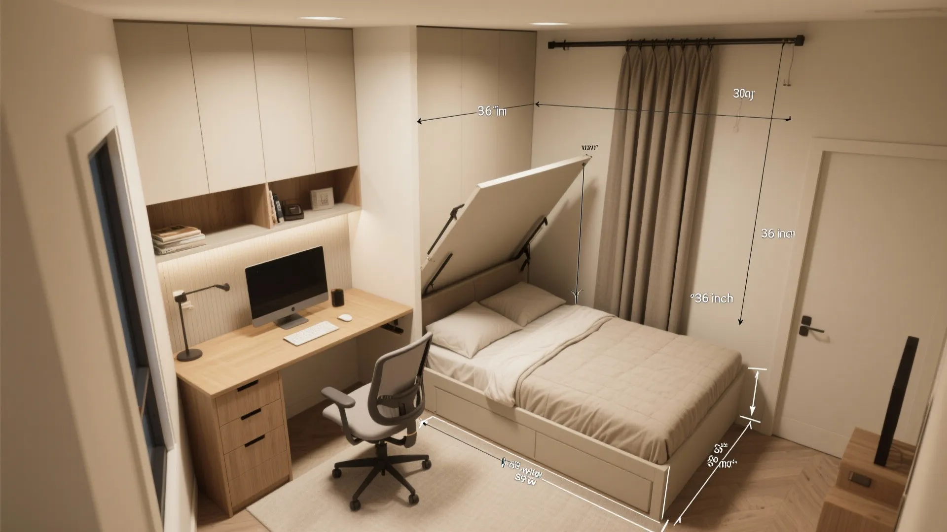 Flexible Third Room: Study by Day, Guest Room by Night