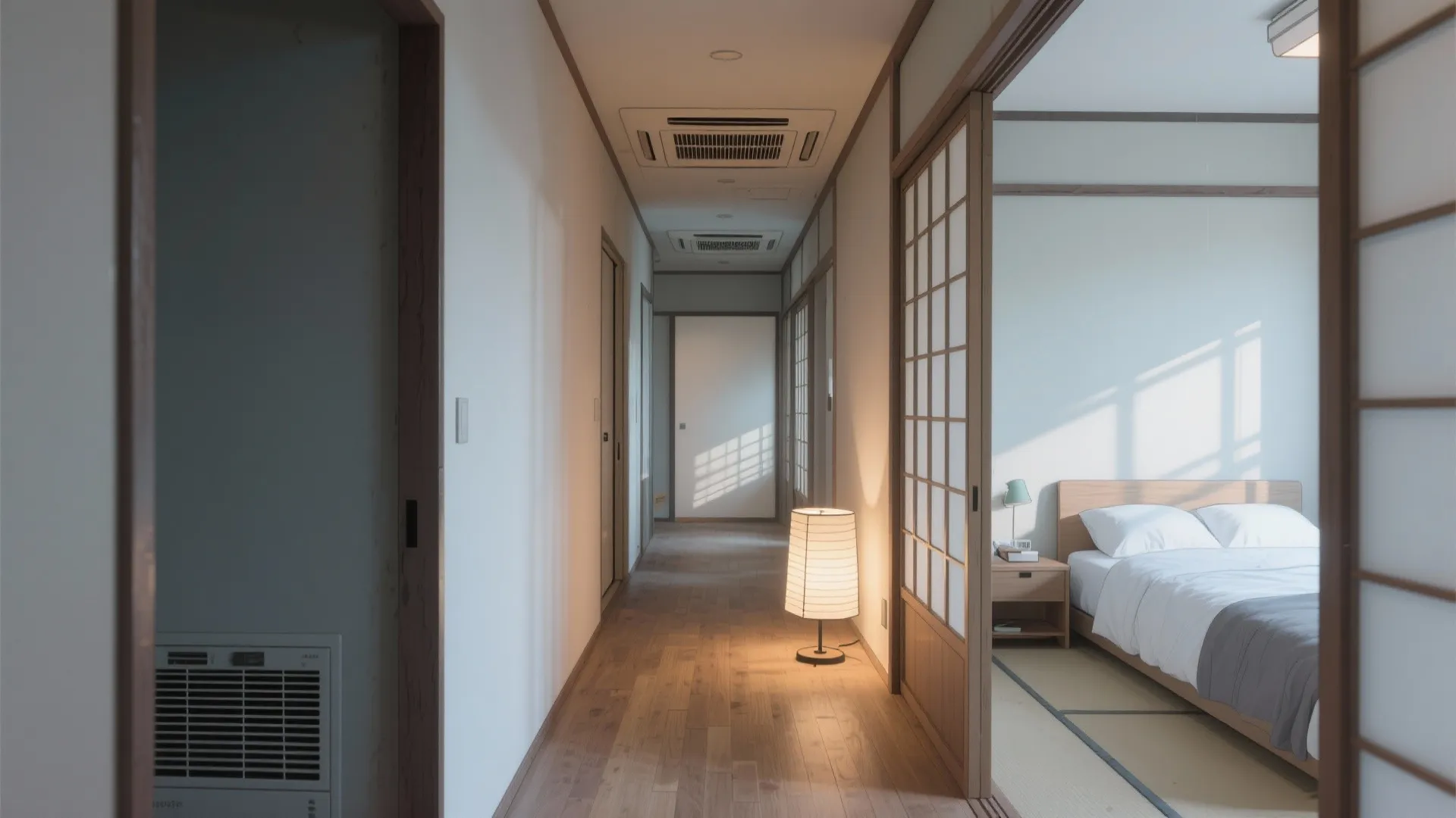 大阪・京都でも有効な日式の“高さコントロール”：床・胸・天井の三層で風を分ける（日式風格）