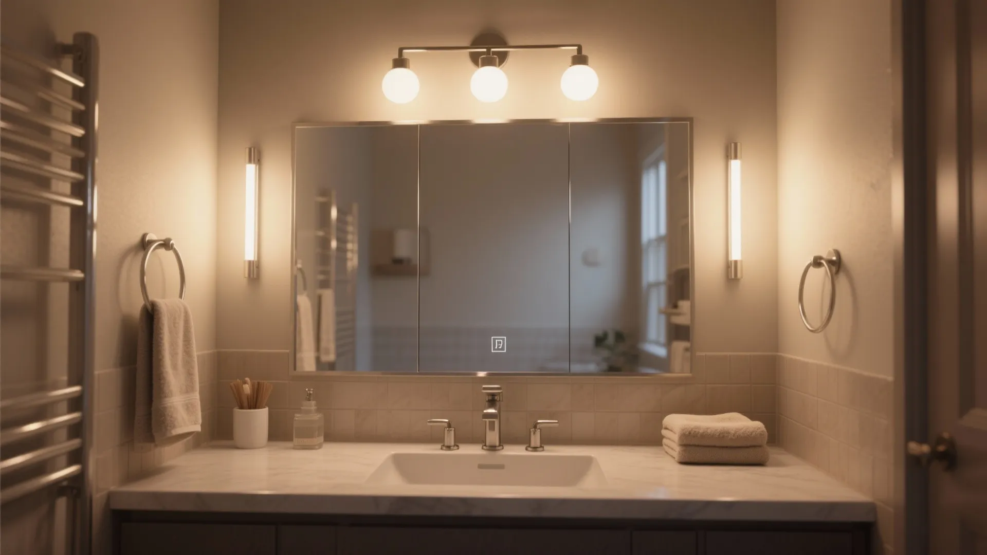 3 Light Bathroom Fixtures Over Mirror — 5 Small-Space Ideas: Creative ways to use a 3-light bathroom fixture above your mirror to maximize style and function in compact bathrooms