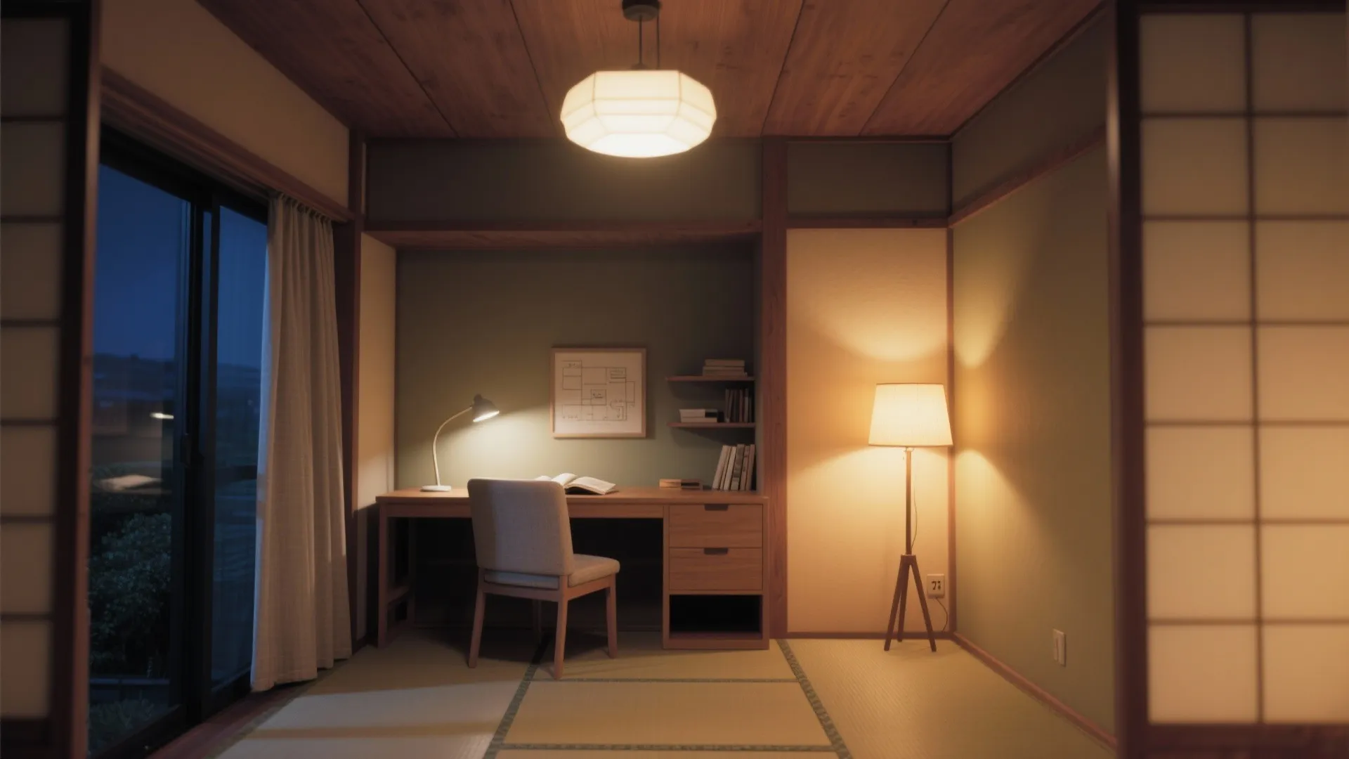 Tips 9: 照明は“二灯一フロアランプ”の三点構成（东京小户型の夜景づくり）