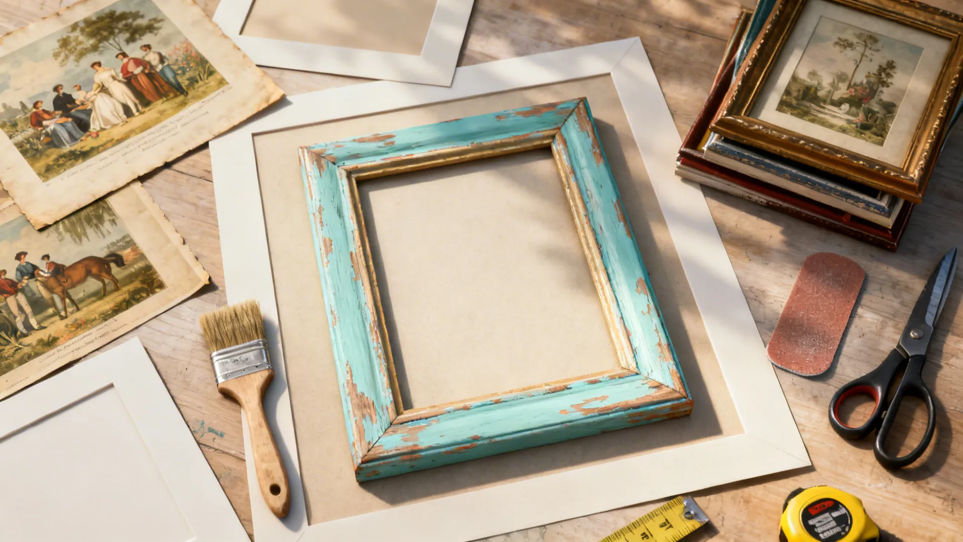 2. Thrifted Art and DIY Frames