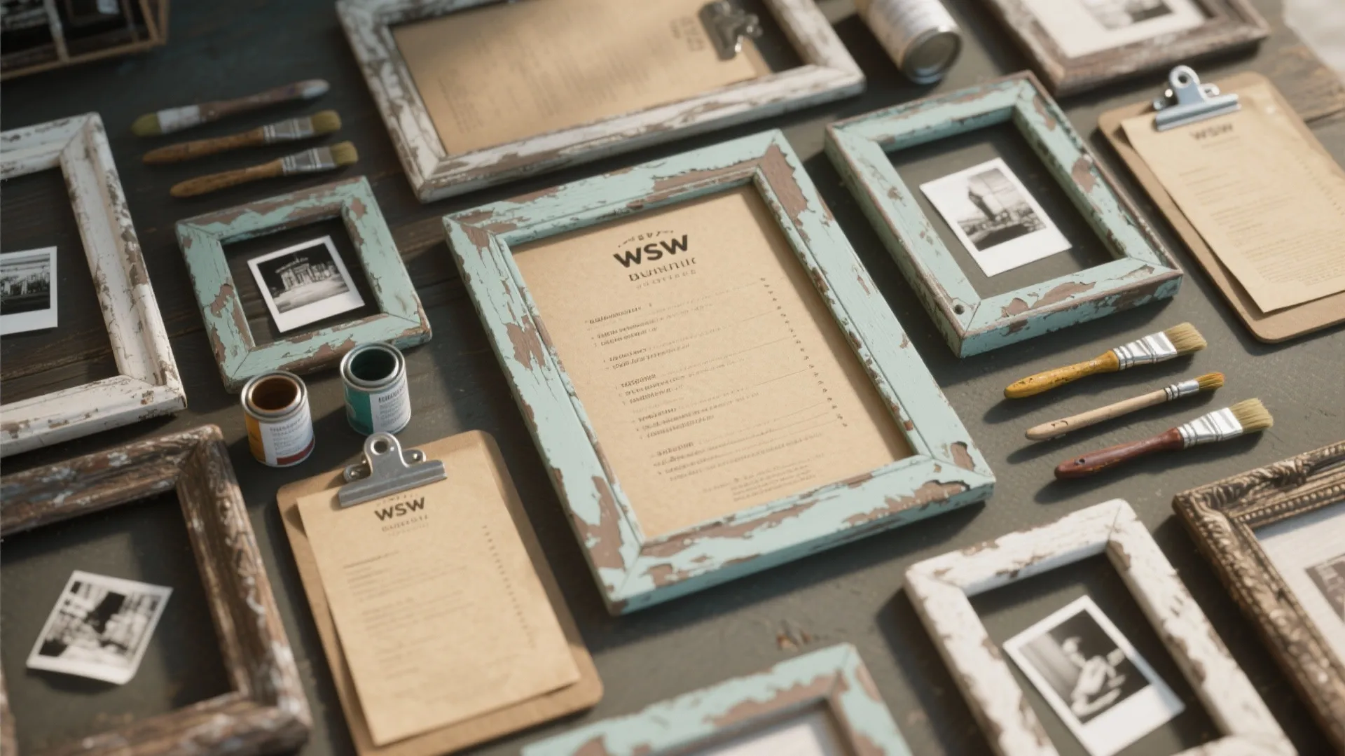 4. Thrifted Frames for Photo Walls and Menus