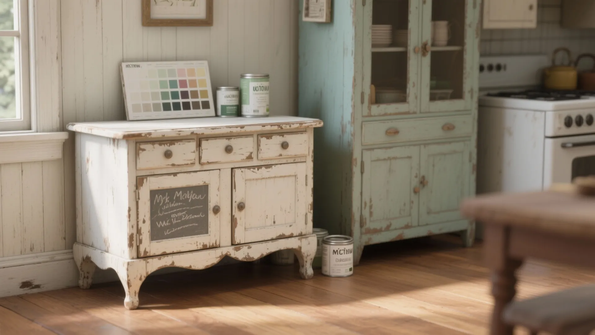 Inspiration 3: Chalk or milk paint for thrifted furniture